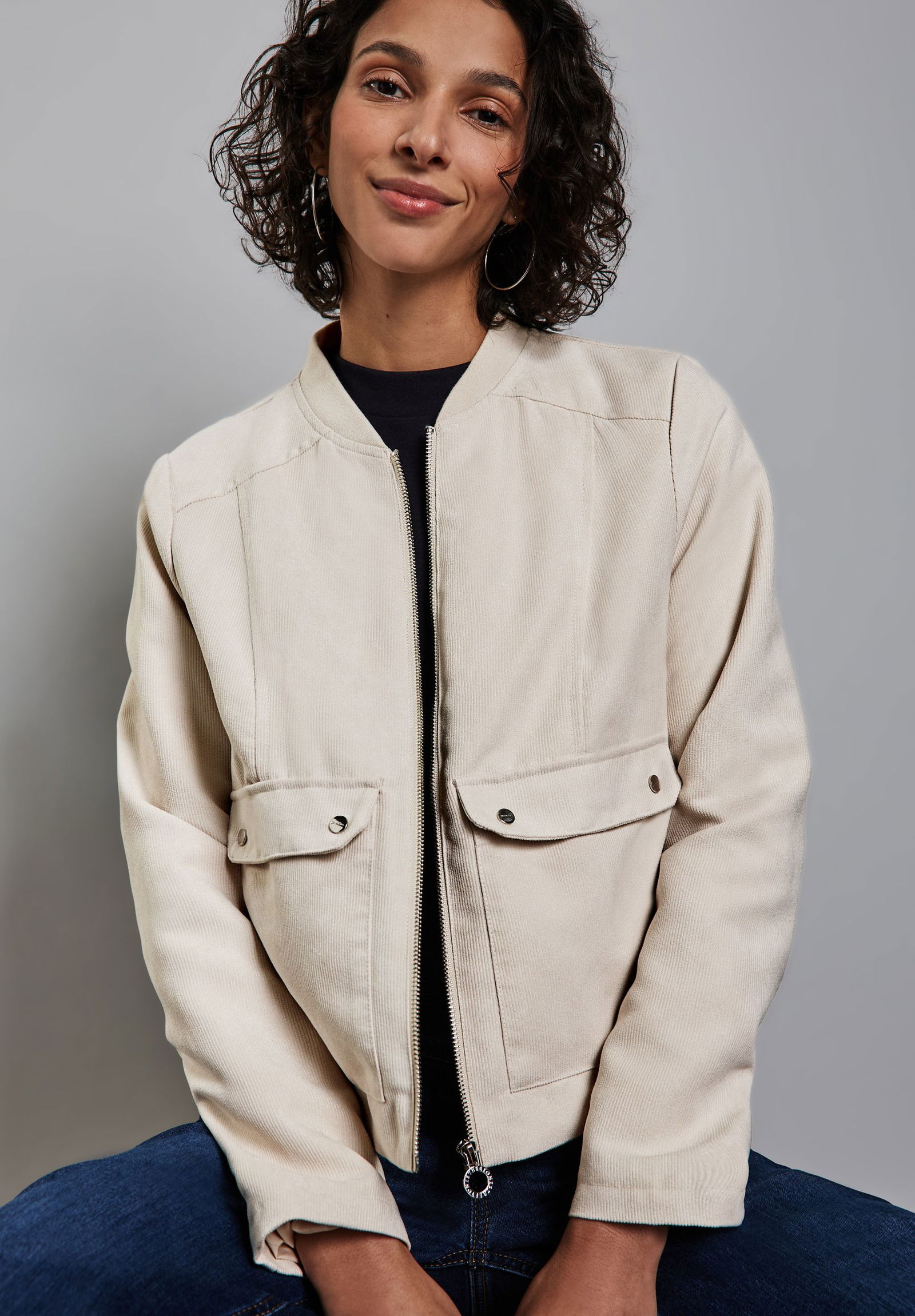 Street One |  Street One Kurzblazer  | 36 | smooth sand beige