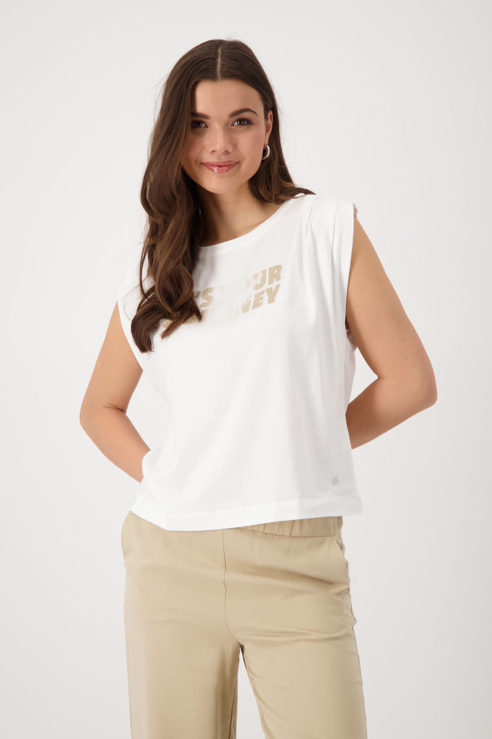 Monari |  T-Shirt, cream | 46