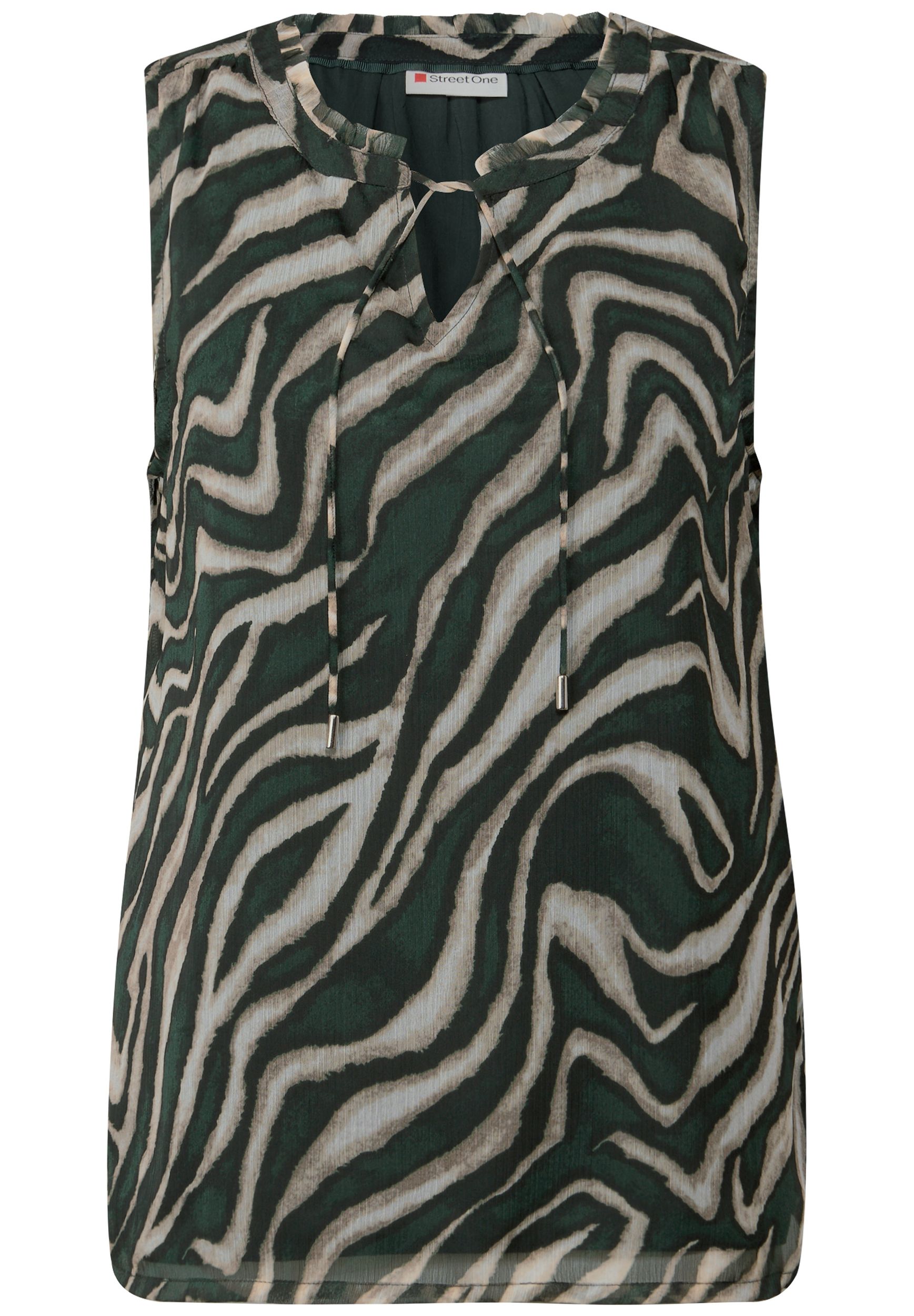  |  Chiffon Blusentop mit Print | 42