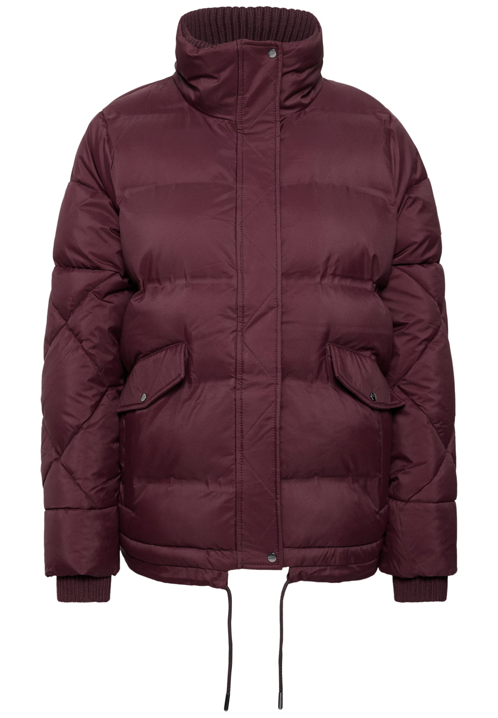 Short Padded Jkt W. Stand-Up C, rustic rouge #1