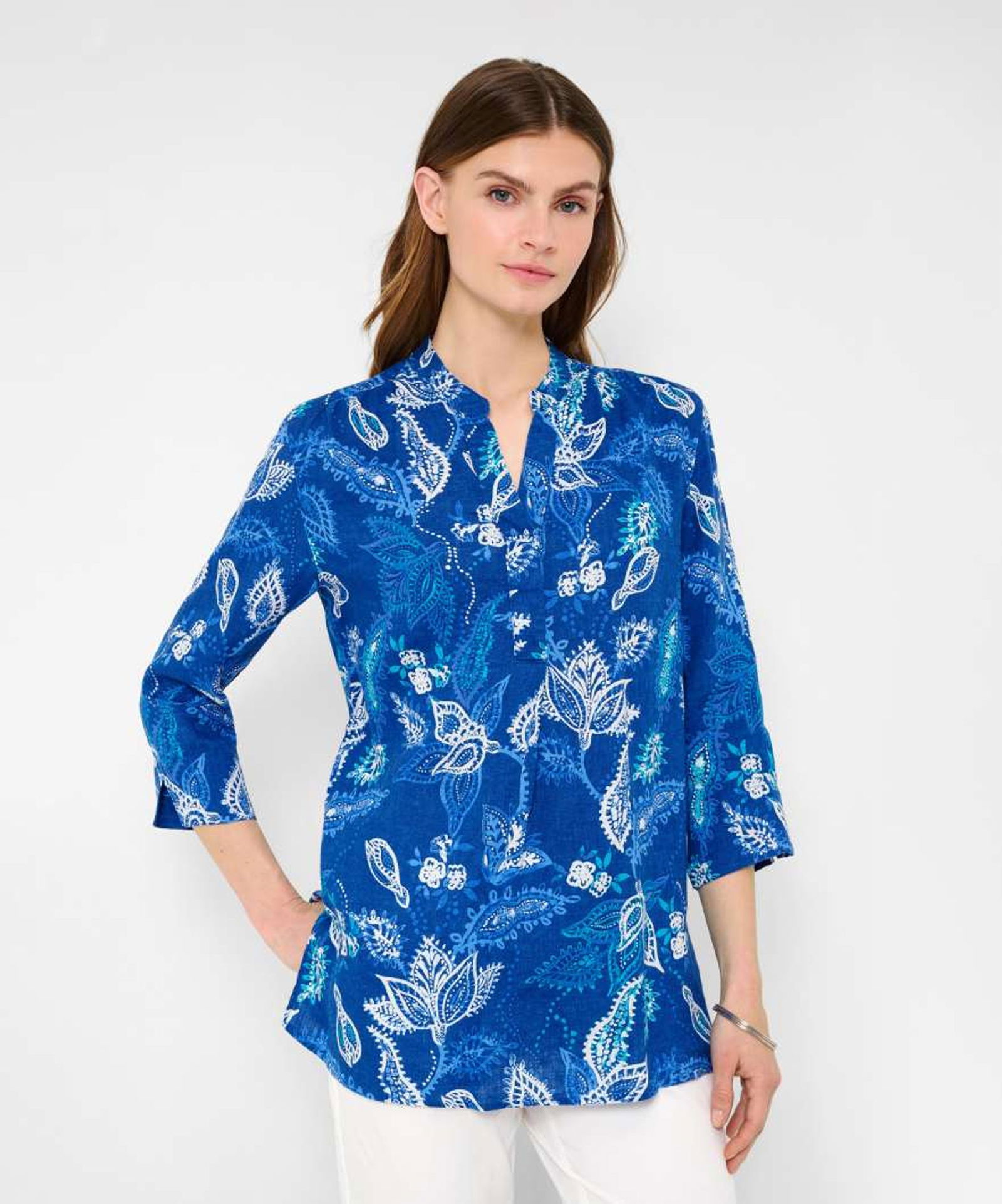 Brax | Brax Bluse aus Leinen | 42 | ocean water used
