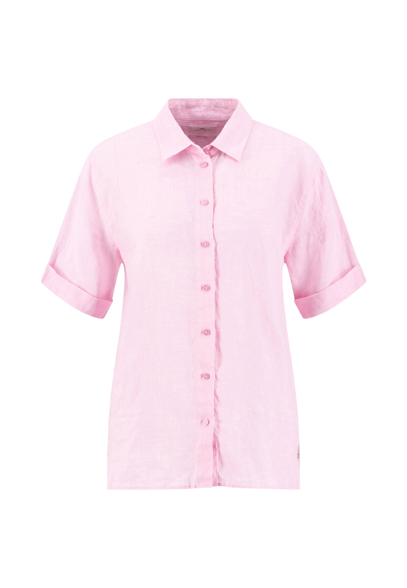 BLOUSE 1/2 SLEEVE LINEN CHAMBRAY, SORBET ROSE #1