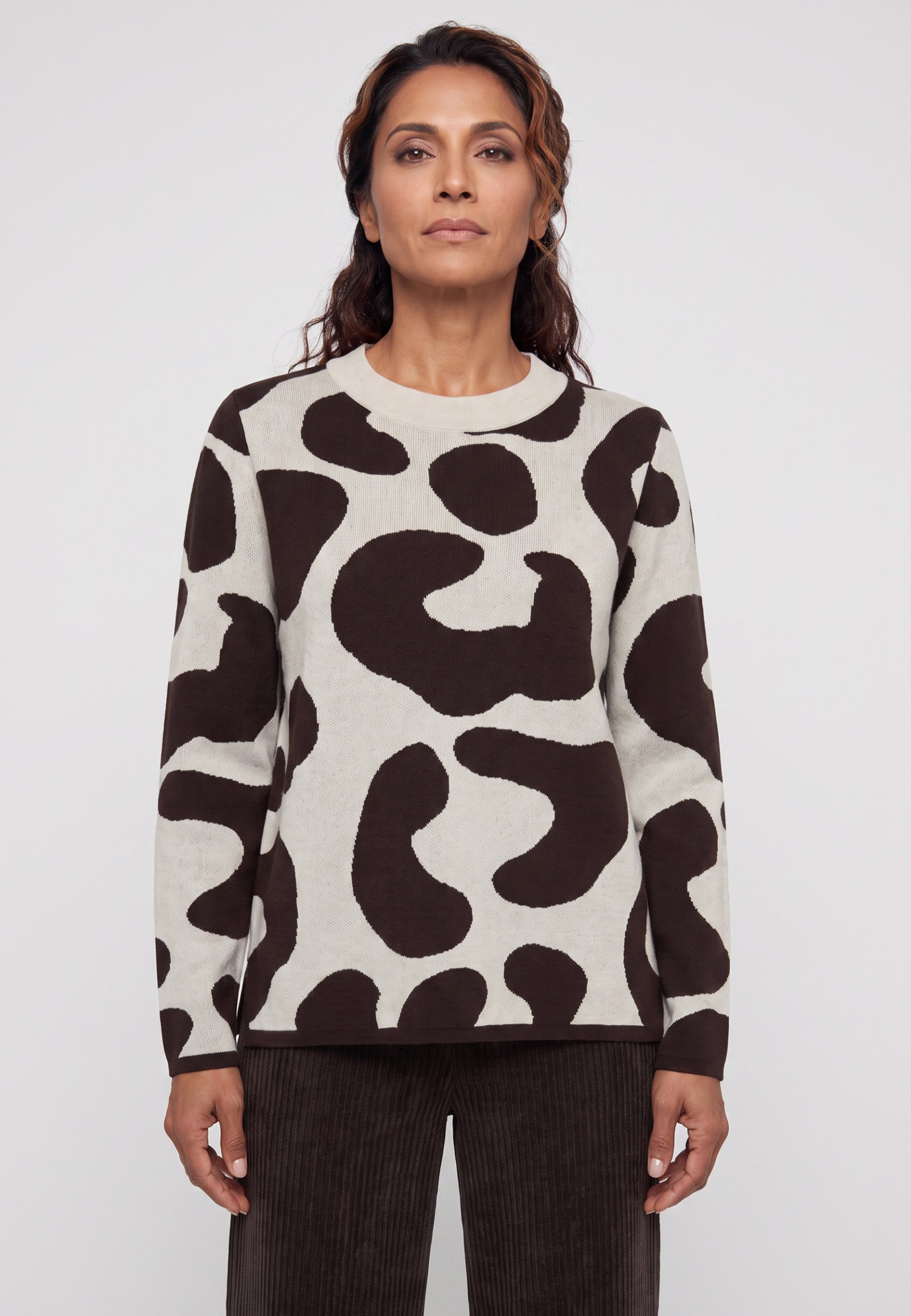 Pullover Long Sleeves, Almond Beige Mel. #3