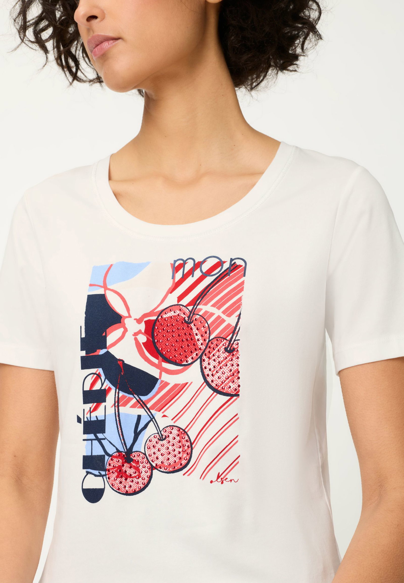 Olsen |  T-Shirt Short Sleeves | 48 | off white