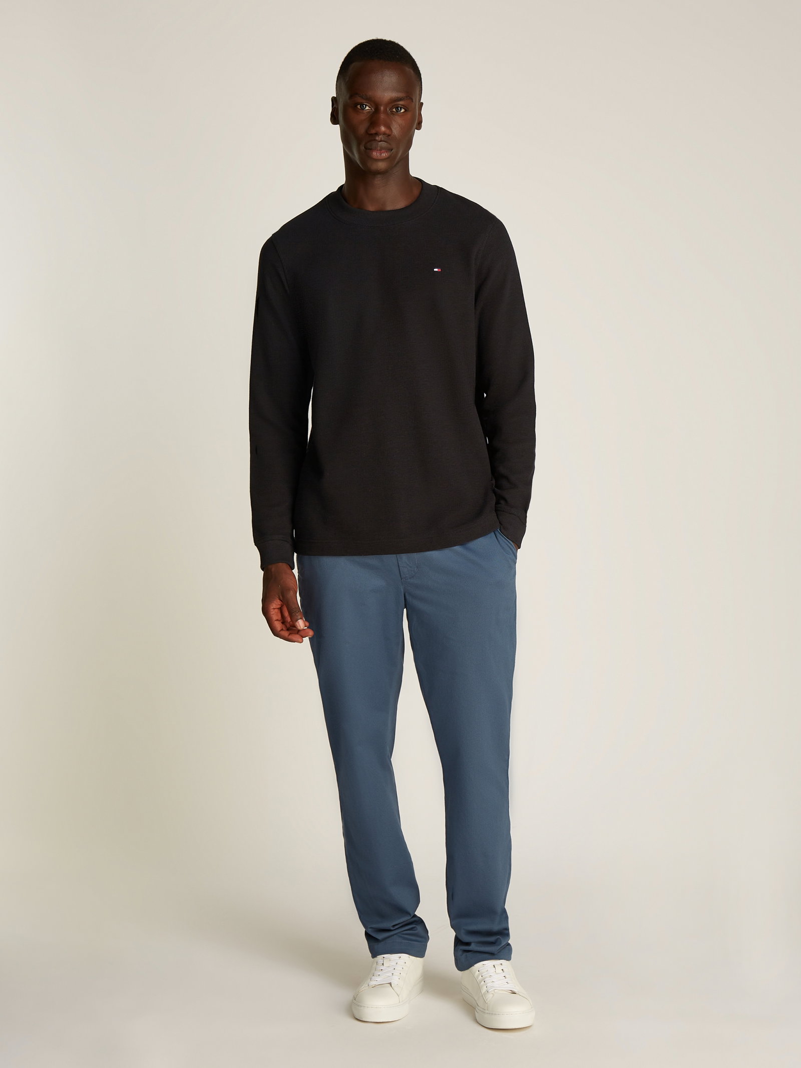 TEXTURED LS TEE, BLACK #10