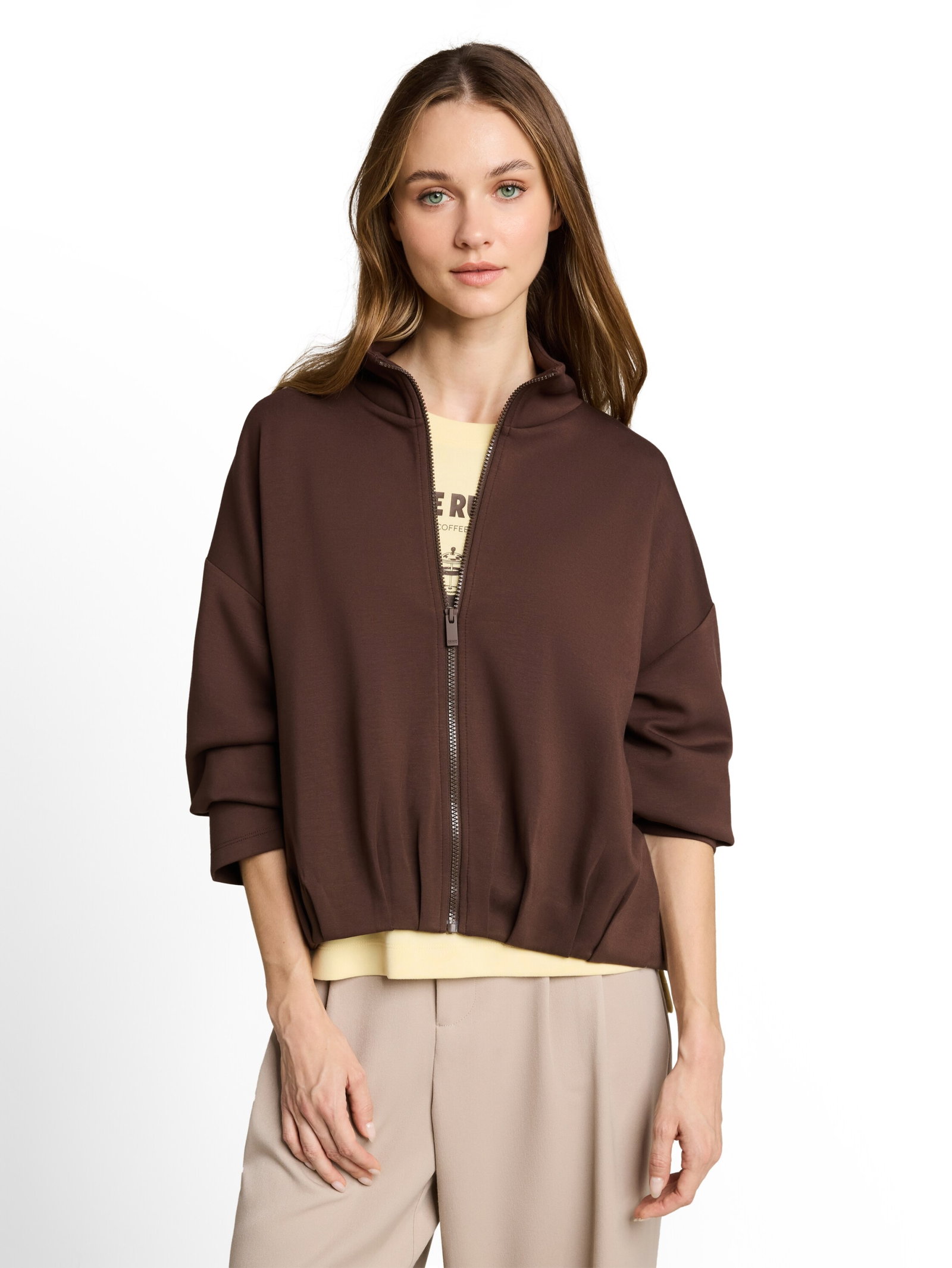 scuba sweatjacket, cool dark brown #5