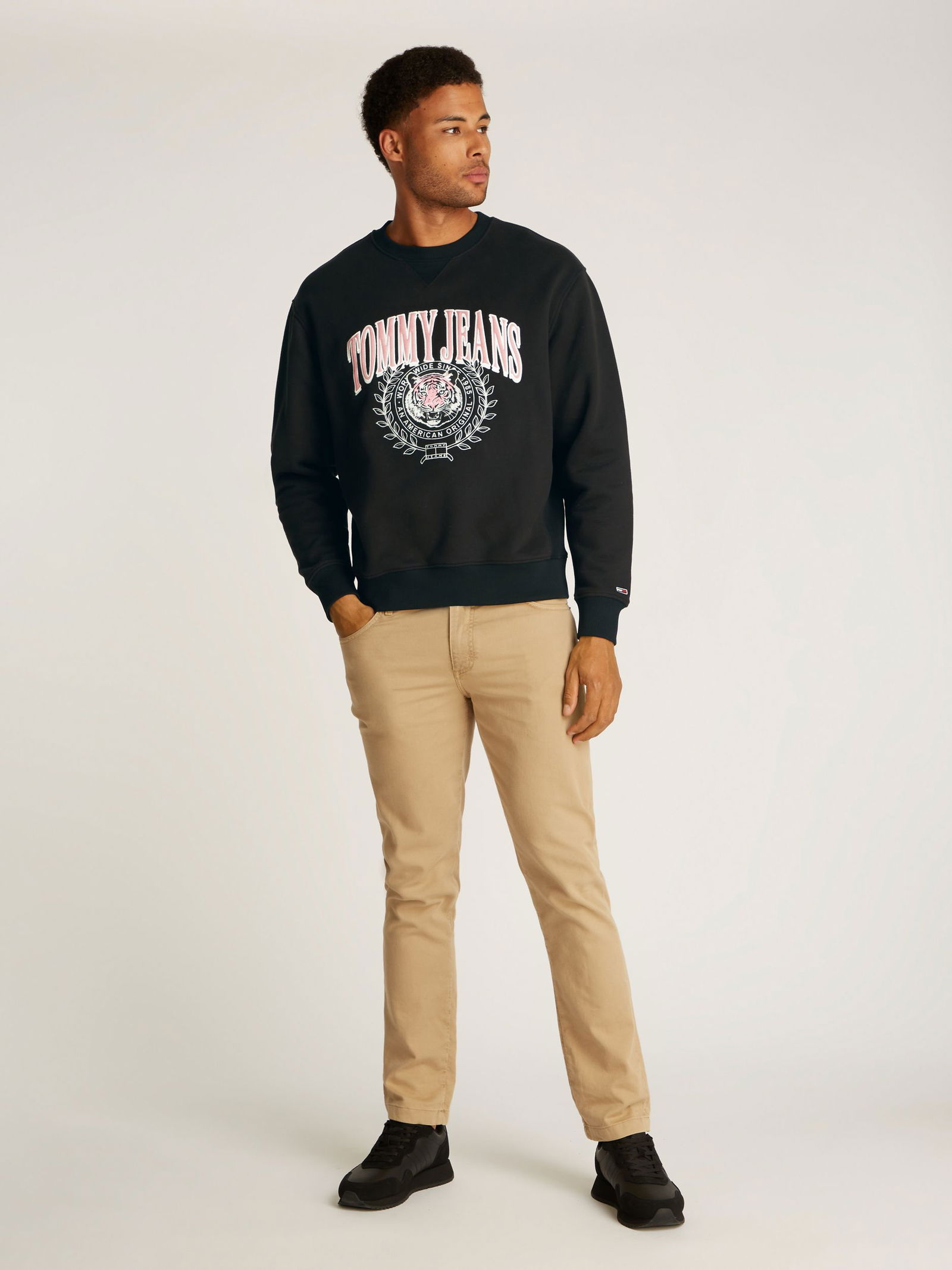  |  TJM RLX VARSITY TIGER CREW | S | black