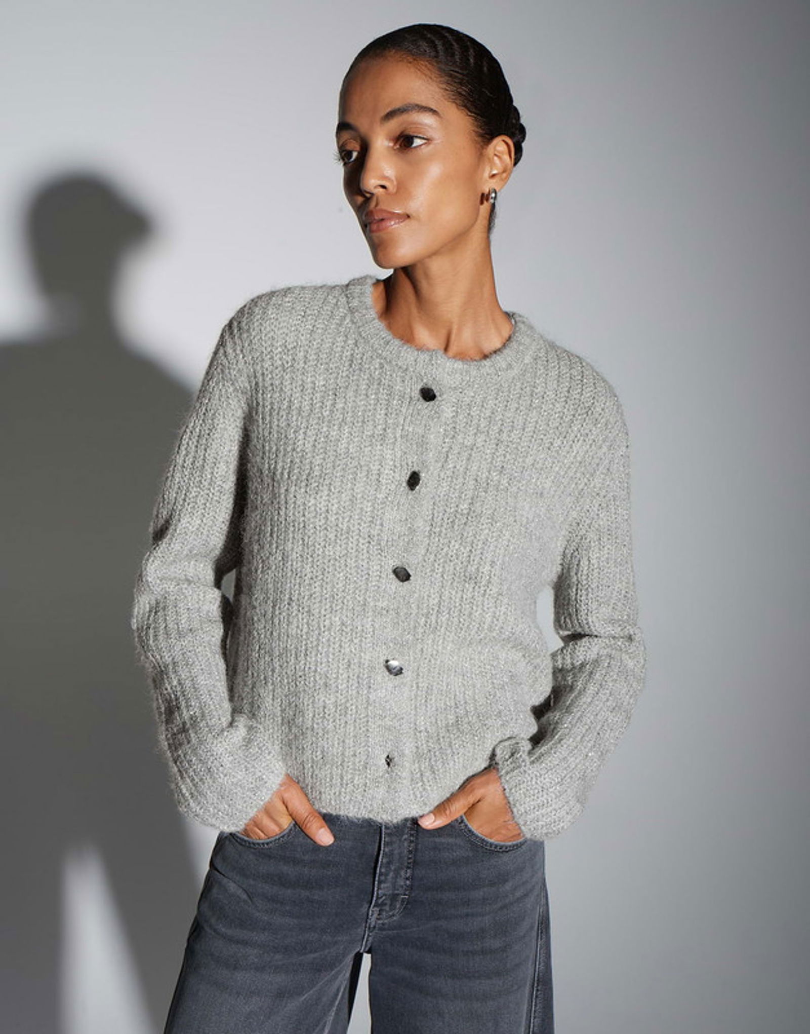 Someday |  Someday Strickjacke | Cardigan  | 38 | hazy fog melange