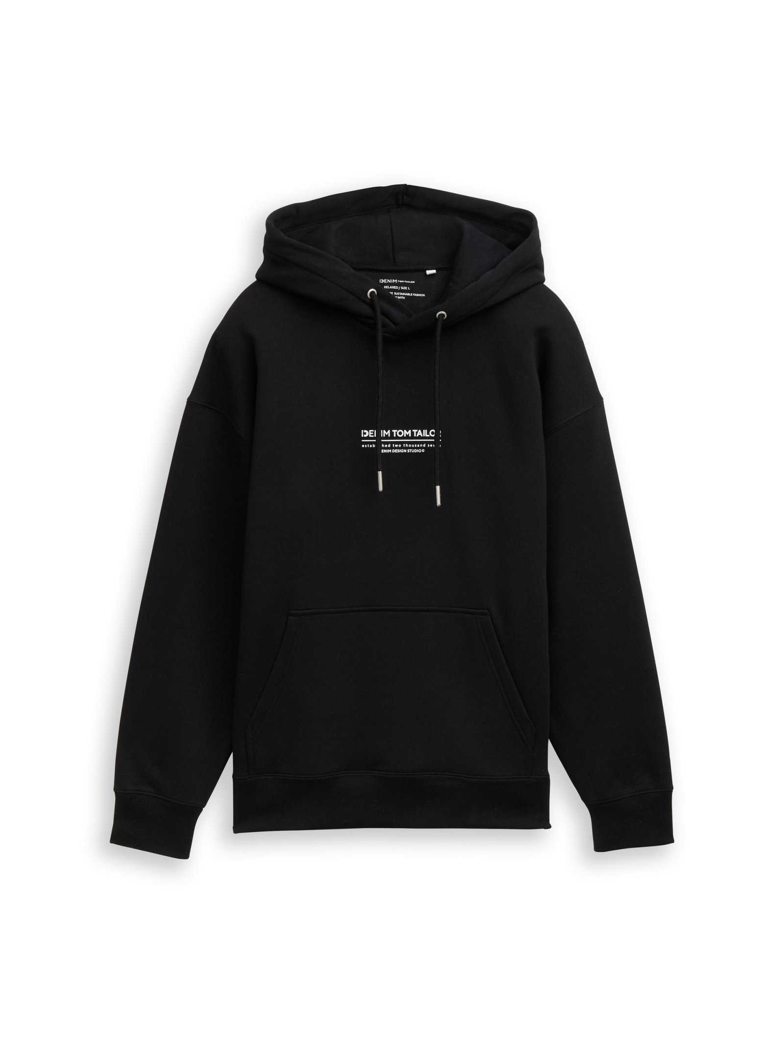 Relaxed Hoodie Sweatshirt mit Logo-Print #1