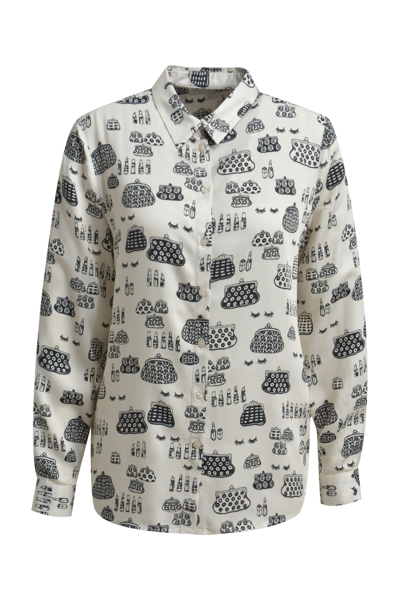  | shirt blouse 1/1 sleeve | 40 | cream print