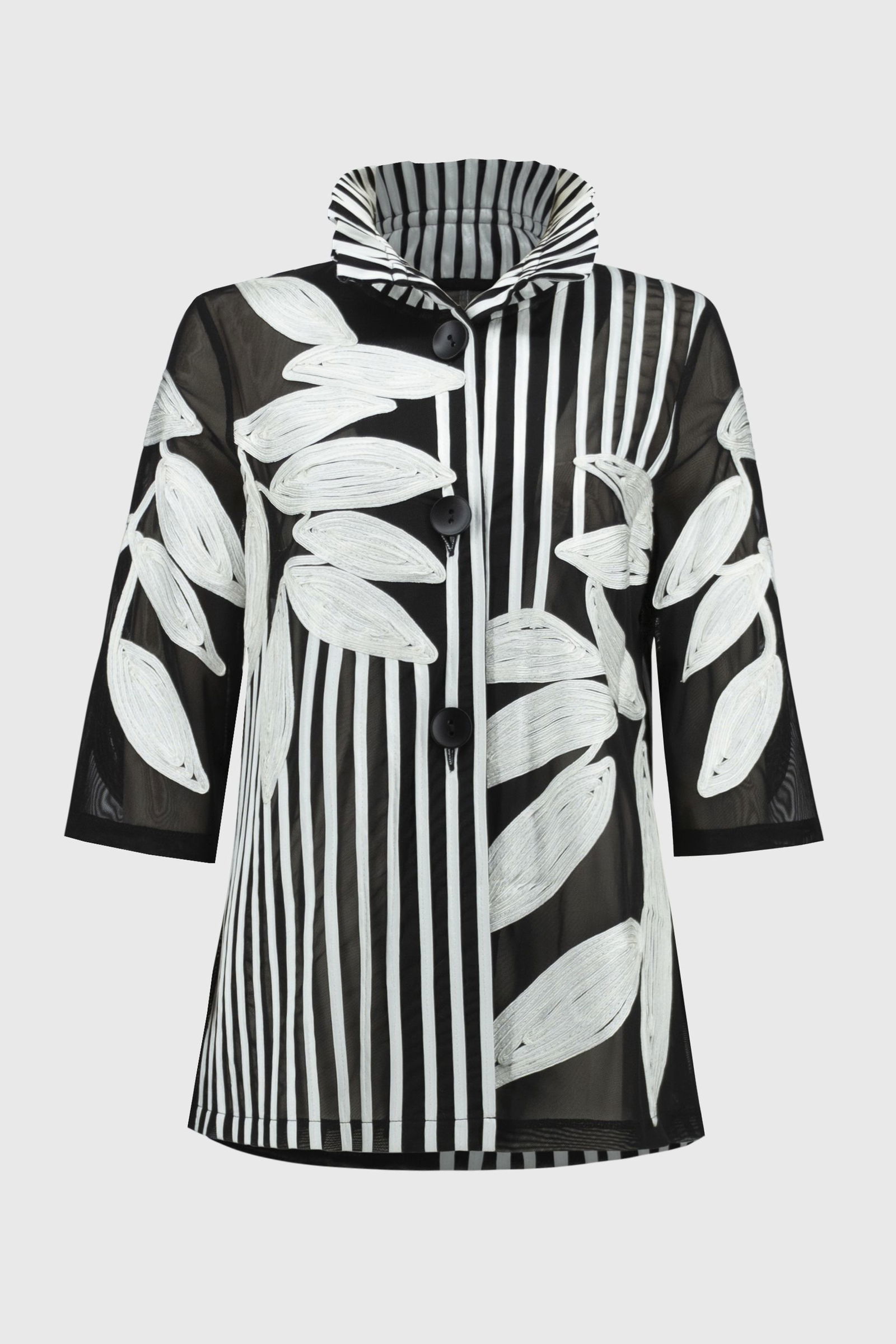 802b1aede57dae05816159e8c71bba1f Joseph Ribkoff | Joseph Ribkoff Druckbluse | M | schwarz/vanille