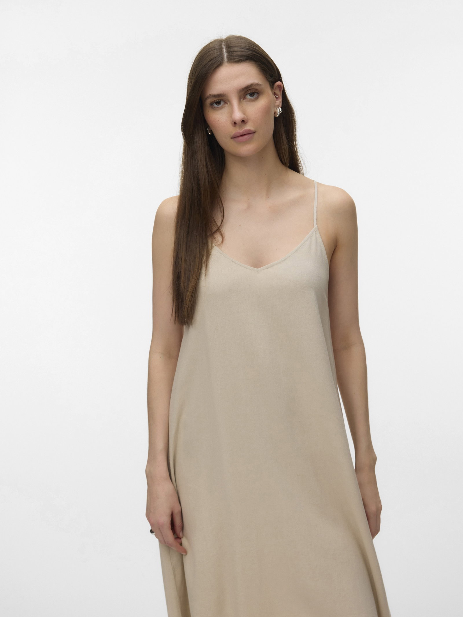 VMJESMILO CALF SINGLET DRESS WVN NO, Silver Lining #4