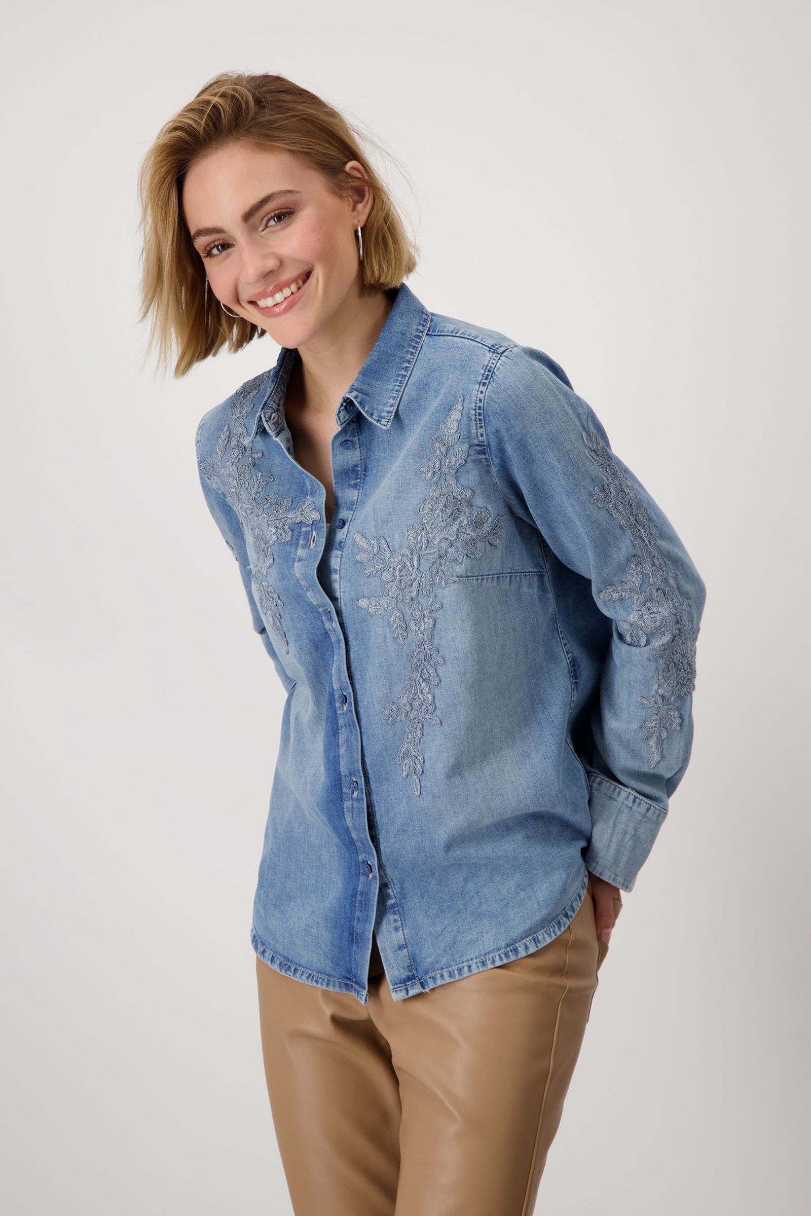 Monari |  Monari Druckbluse  | 40 | jeans
