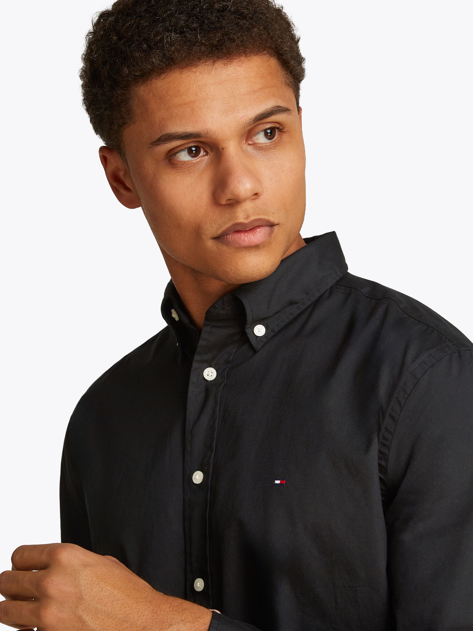 Tommy Hilfiger |  Tommy Hilfiger Hemd Regular Fit  | M | black