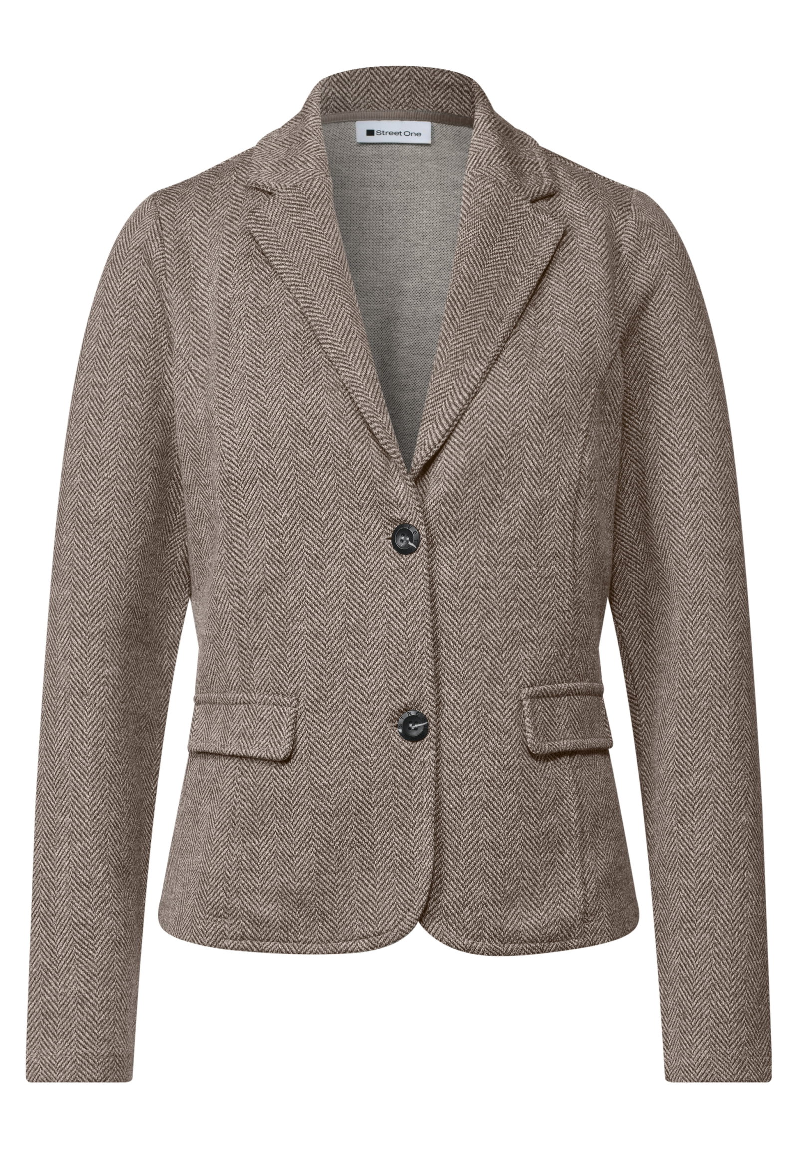 QR Dessin Basic Blazer, saddle brown #1
