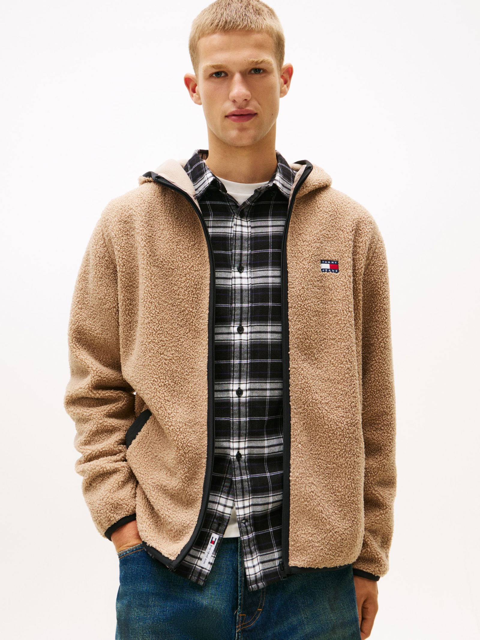Tommy Jeans |  TJM REG BADGE TEDDY ZIP TRU EXT | XL | AFE