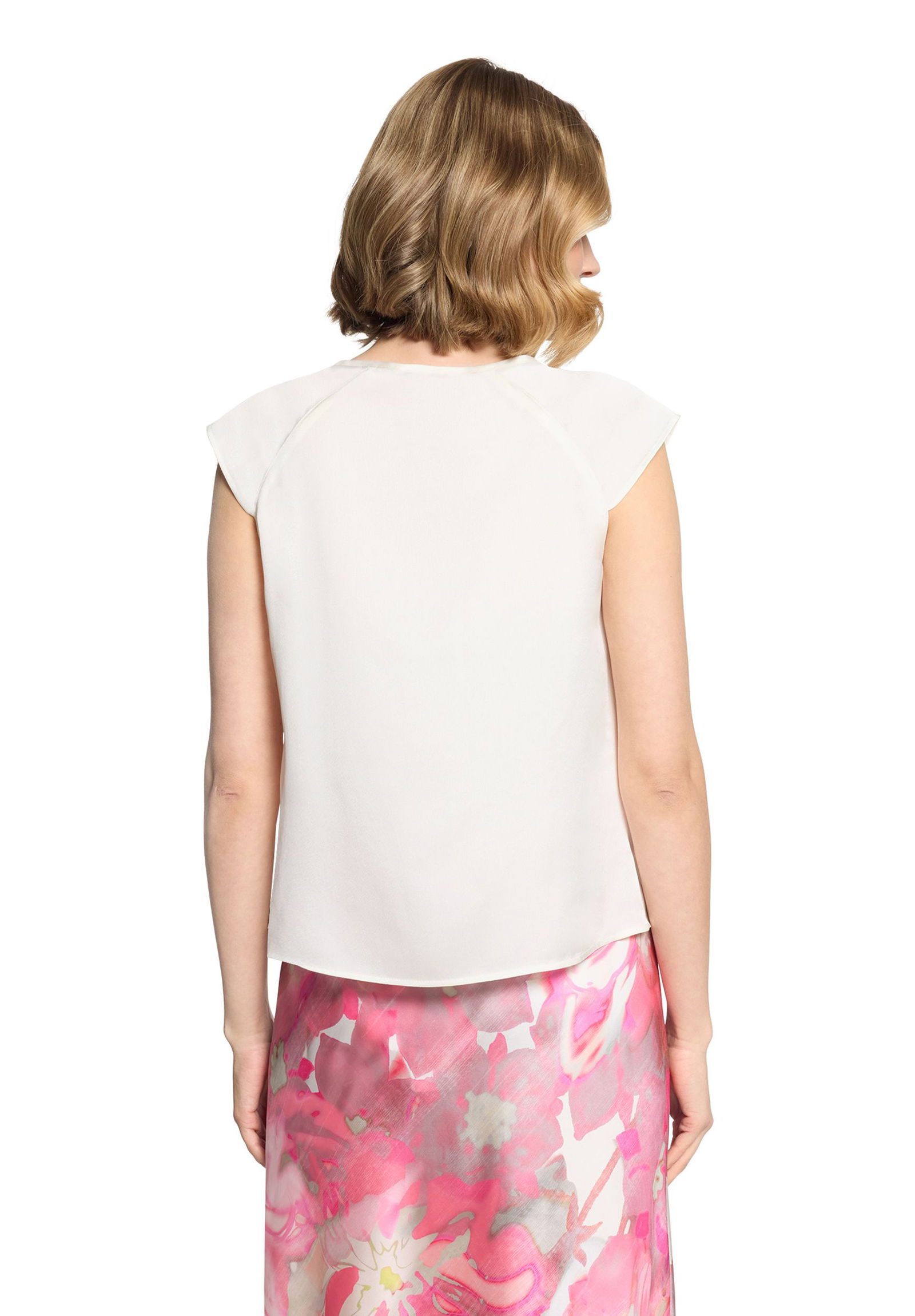 Vera Mont |  Satin-Bluse | 44 | rohweiß