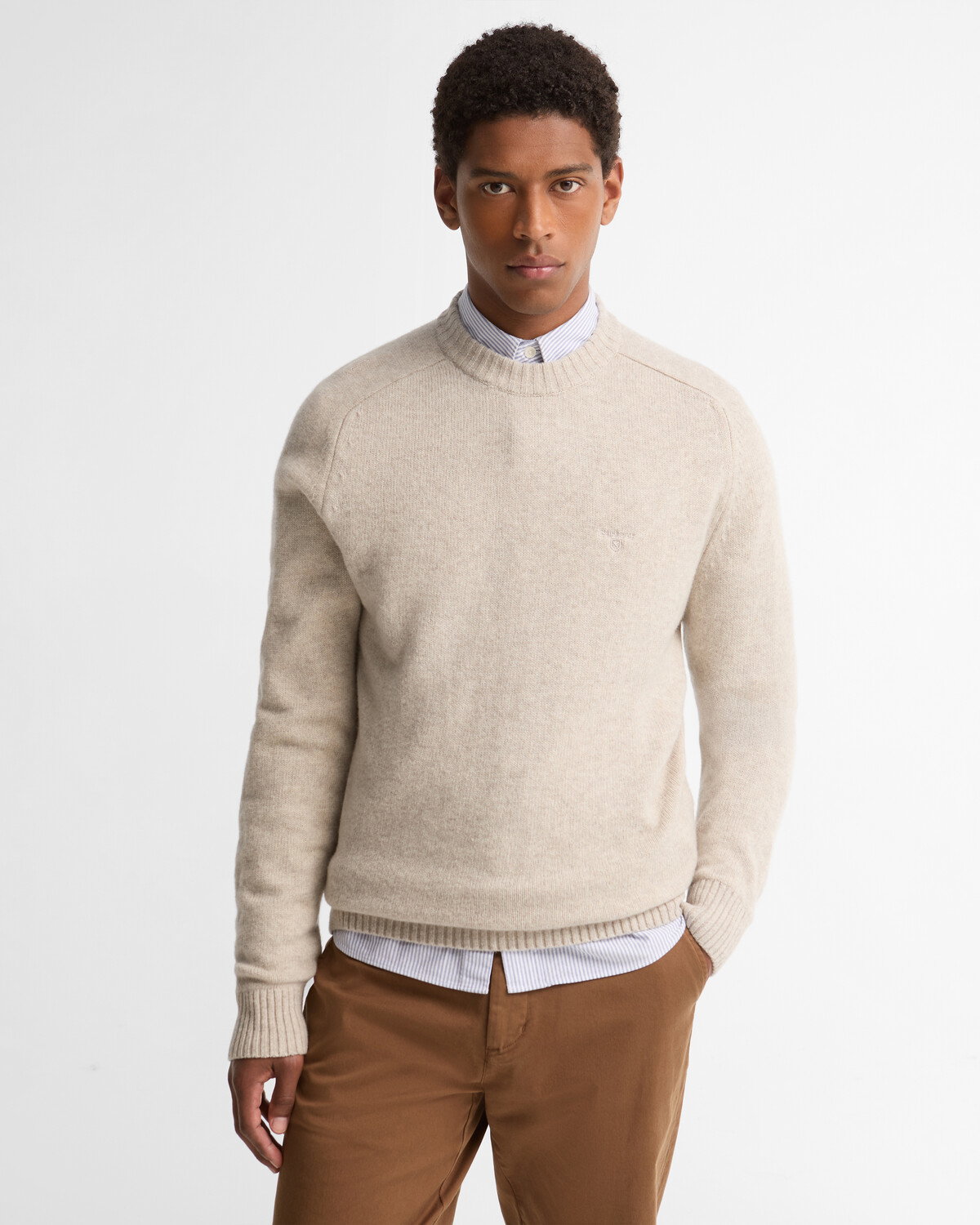 Barbour Pullover Newtown Crew Neck aus Lammwolle #1