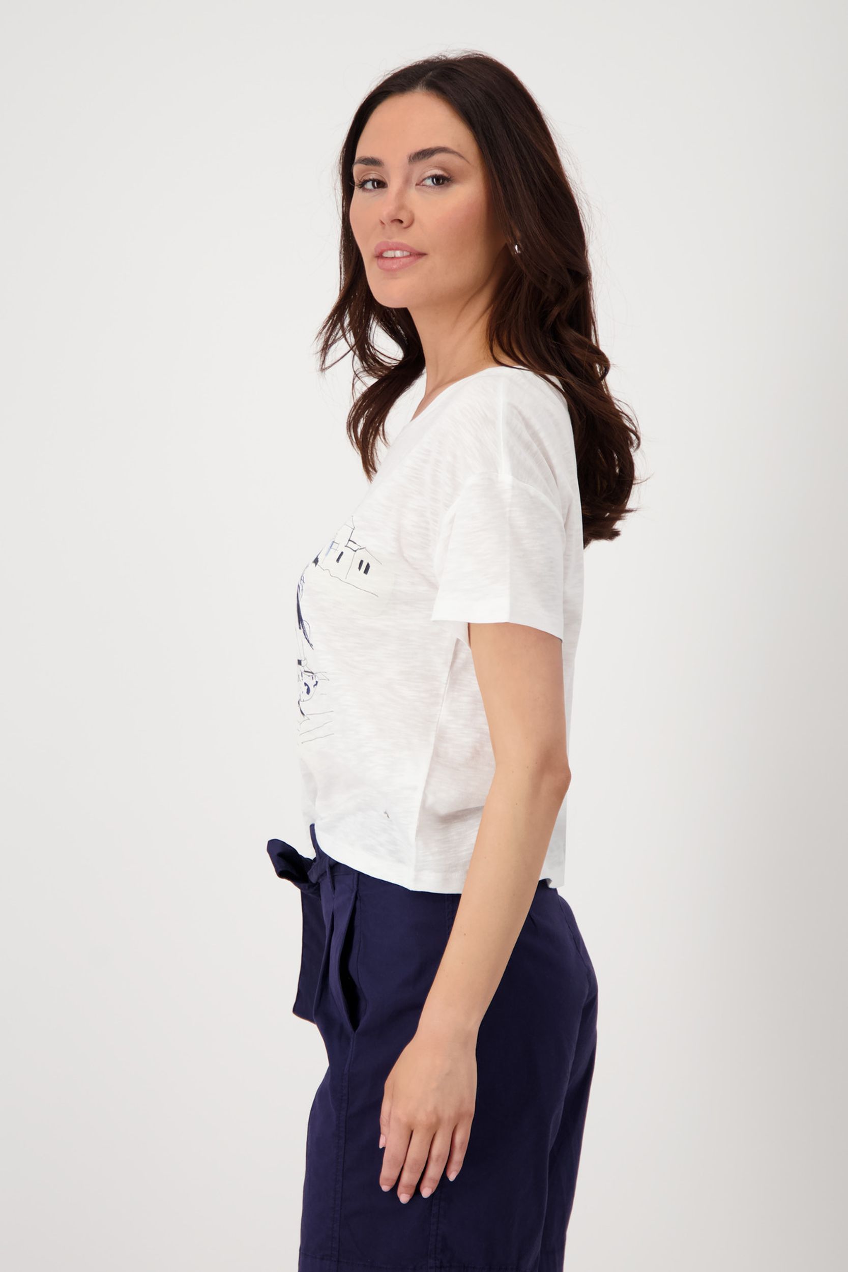 Monari |  T-Shirt, navy blue | 36 | navy blue