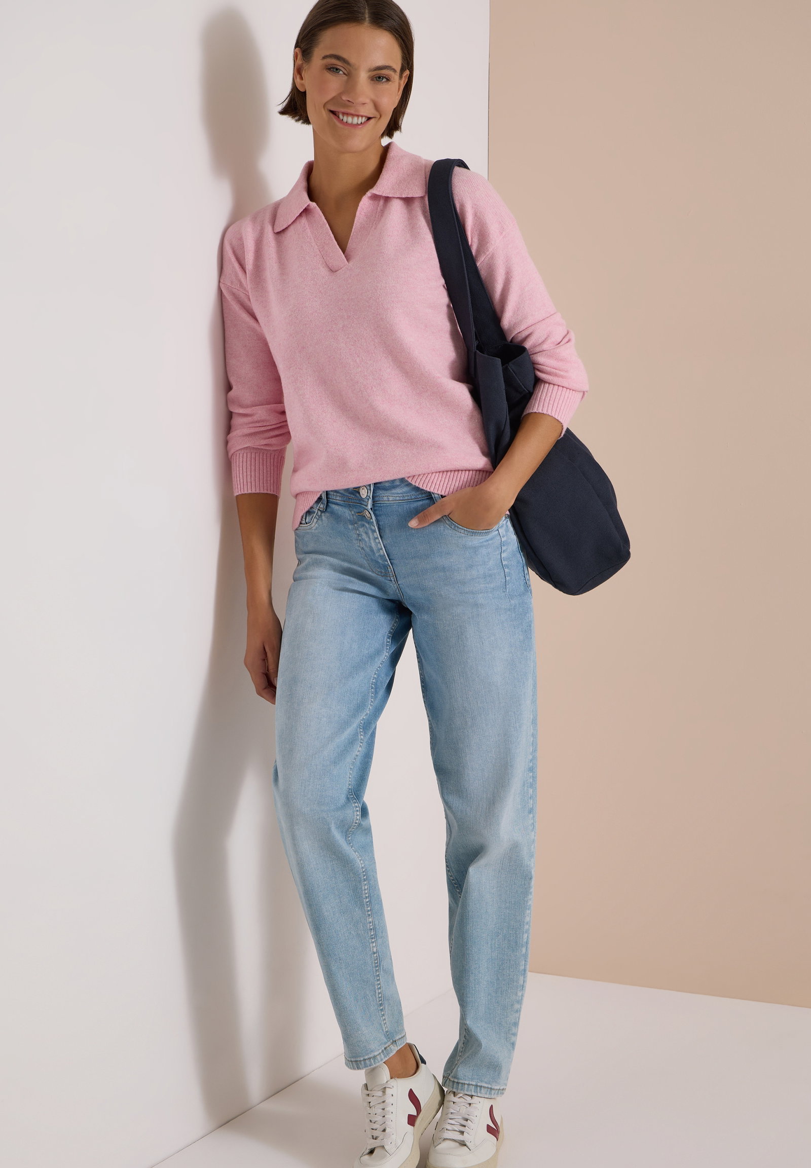 Cosy Polo, mellow rose melange #3