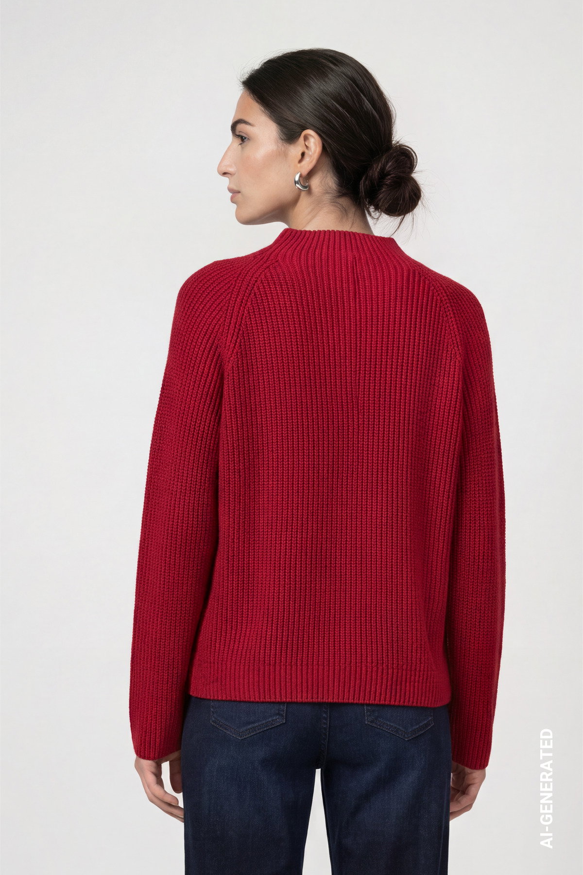 Pullover, red dahlia #4