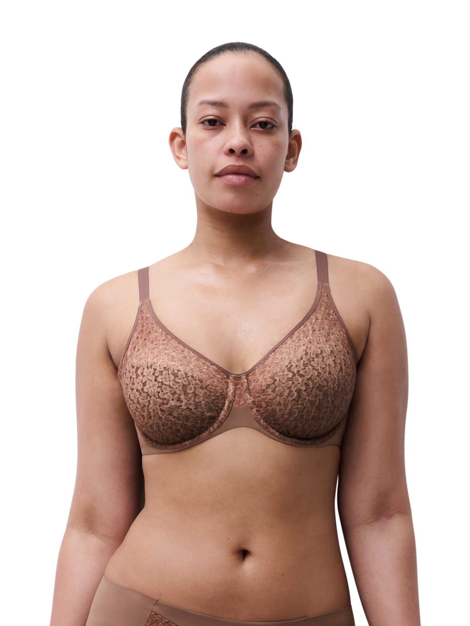 NORAH LI BH MIT BUEG. BEDECKEND GEMOLDET, WILD BROWN #2