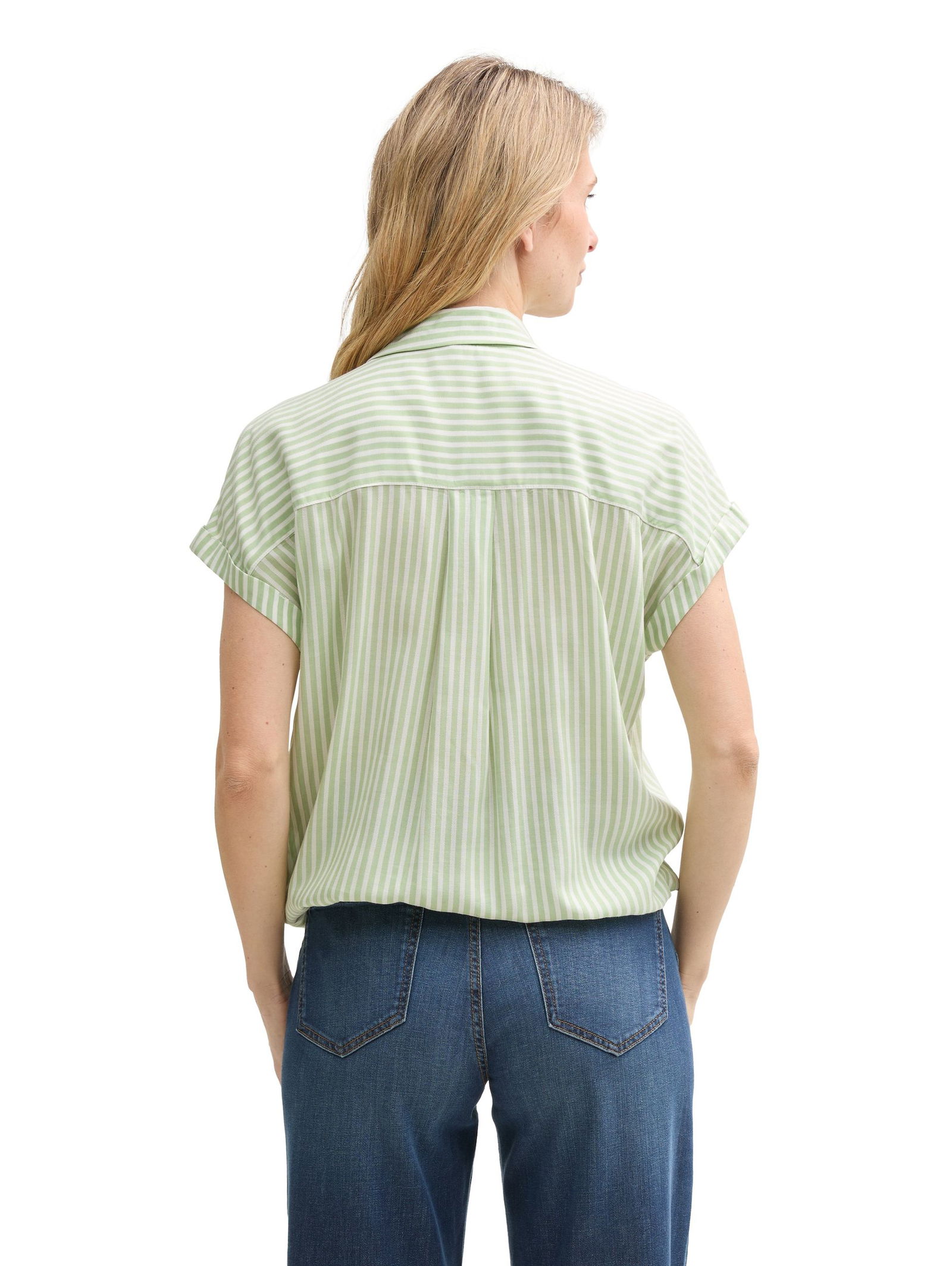  |  Loose Fit Bluse mit Streifenmuster | 38