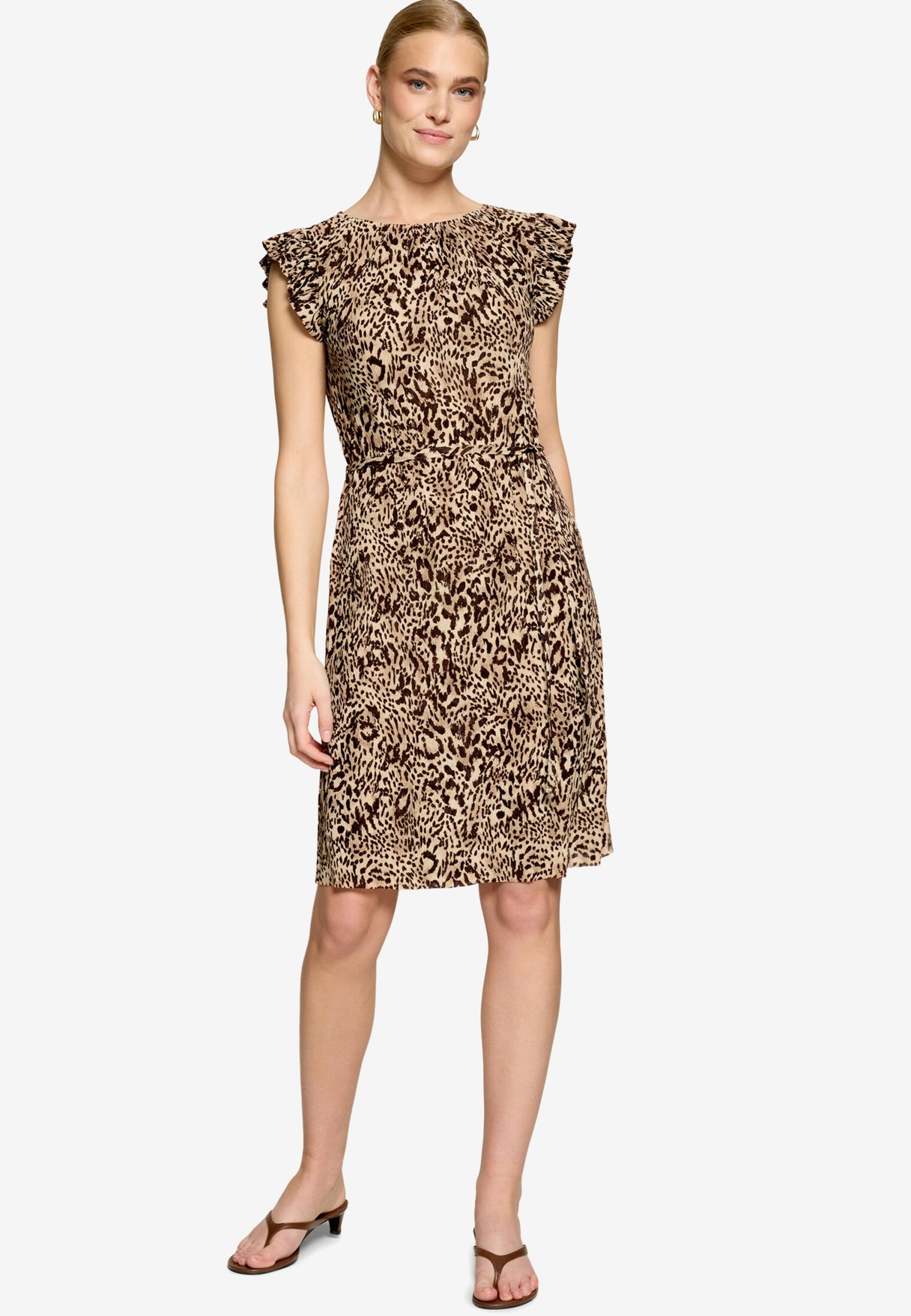 Kleid Kurz ohne Arm, Beige/Brown #4