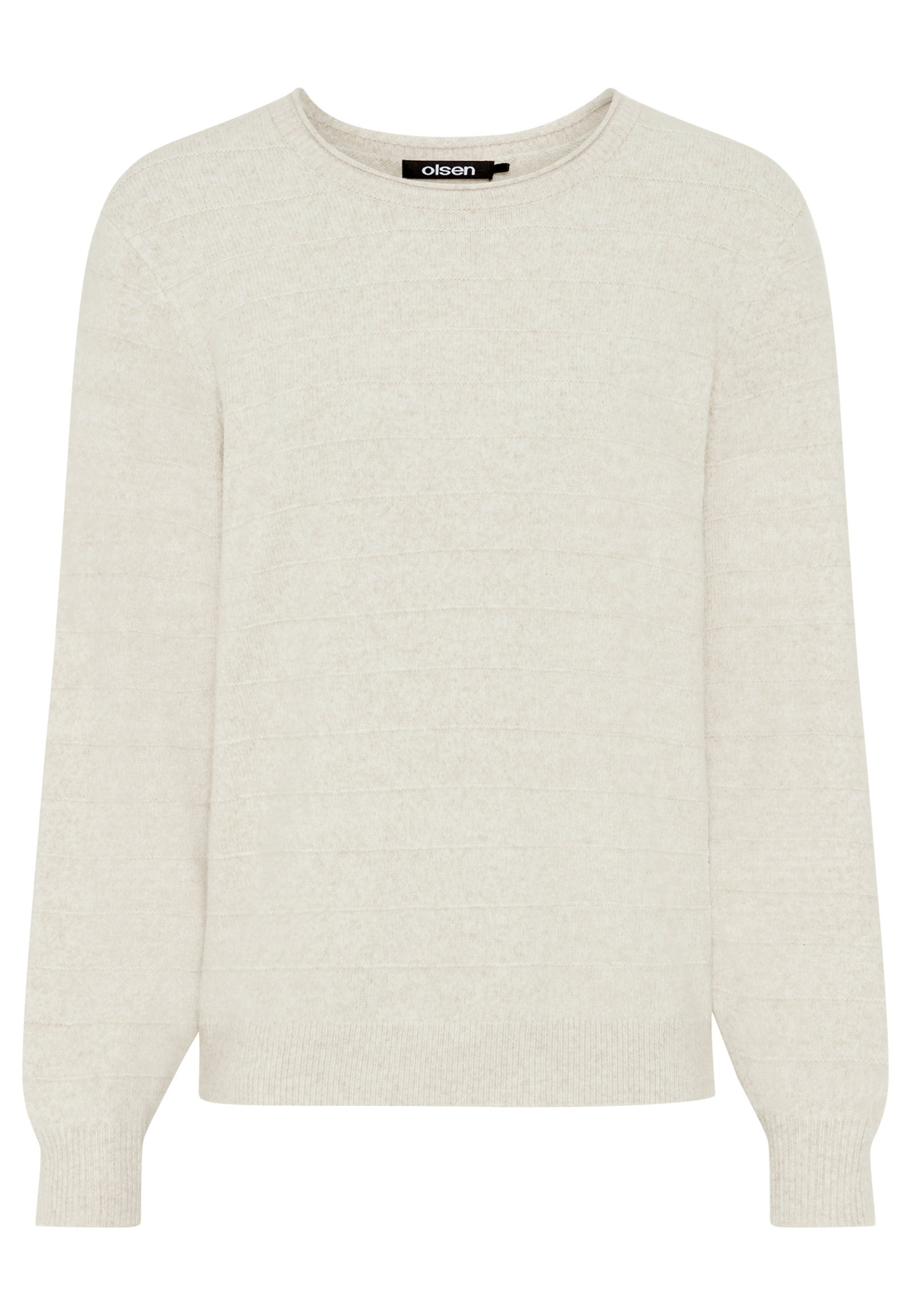Pullover Long Sleeves, Almond Beige Mel. #1