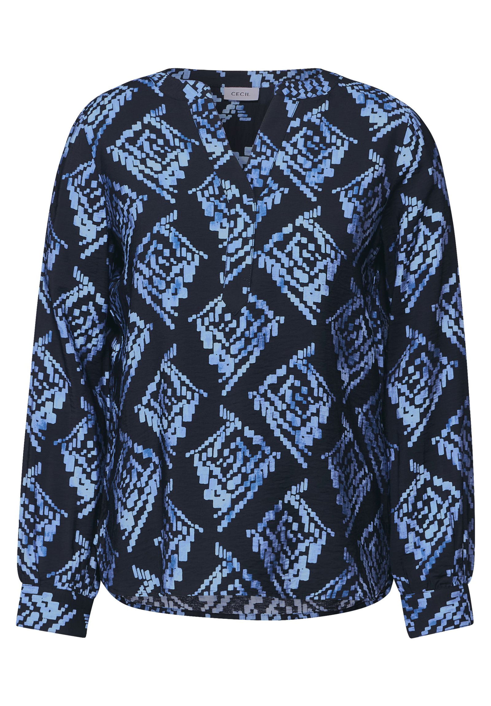 64445d99ee24b53d0cbe986a7424abf7 CECIL |  CECIL Druckbluse  | S | universal blue
