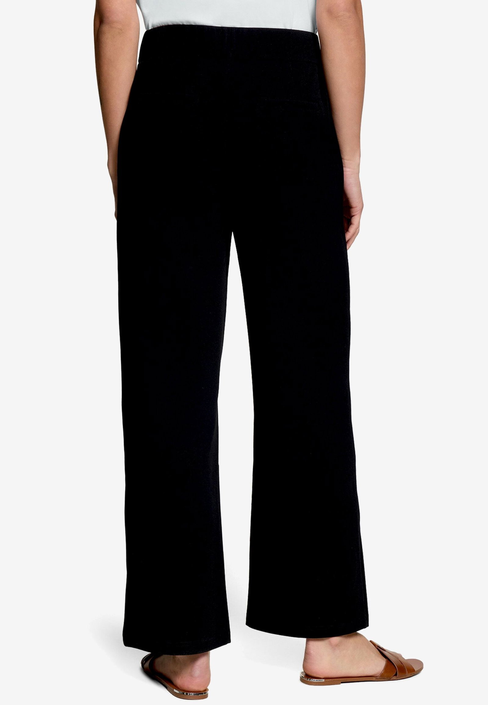 Zero |  Zero Stoffhose mit elastischem Bund | 36 | black beauty