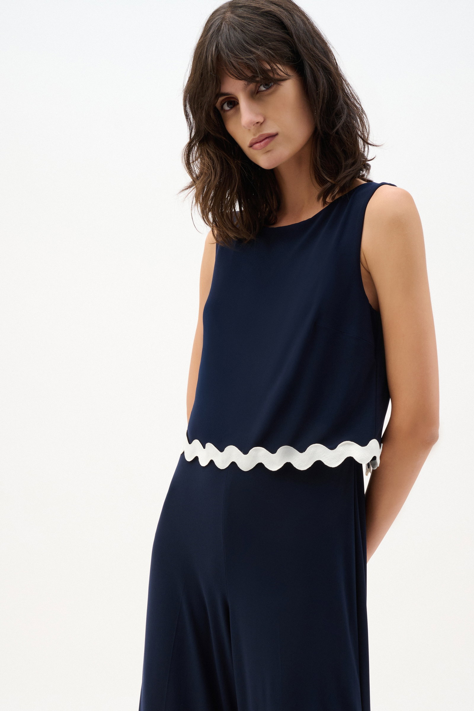 Joseph Ribkoff Overall Culotte-Jumpsuit mit Kontrastbesatz #4