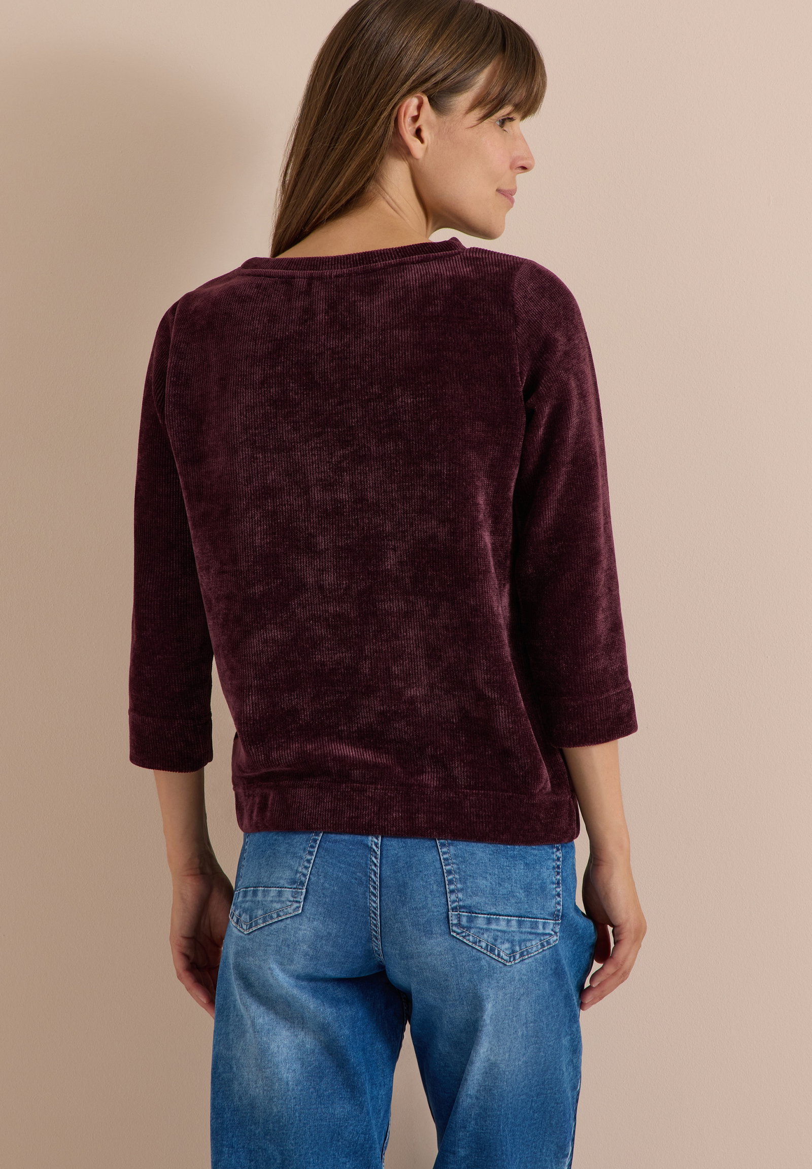 Soft Cord Shirt, berry red #4