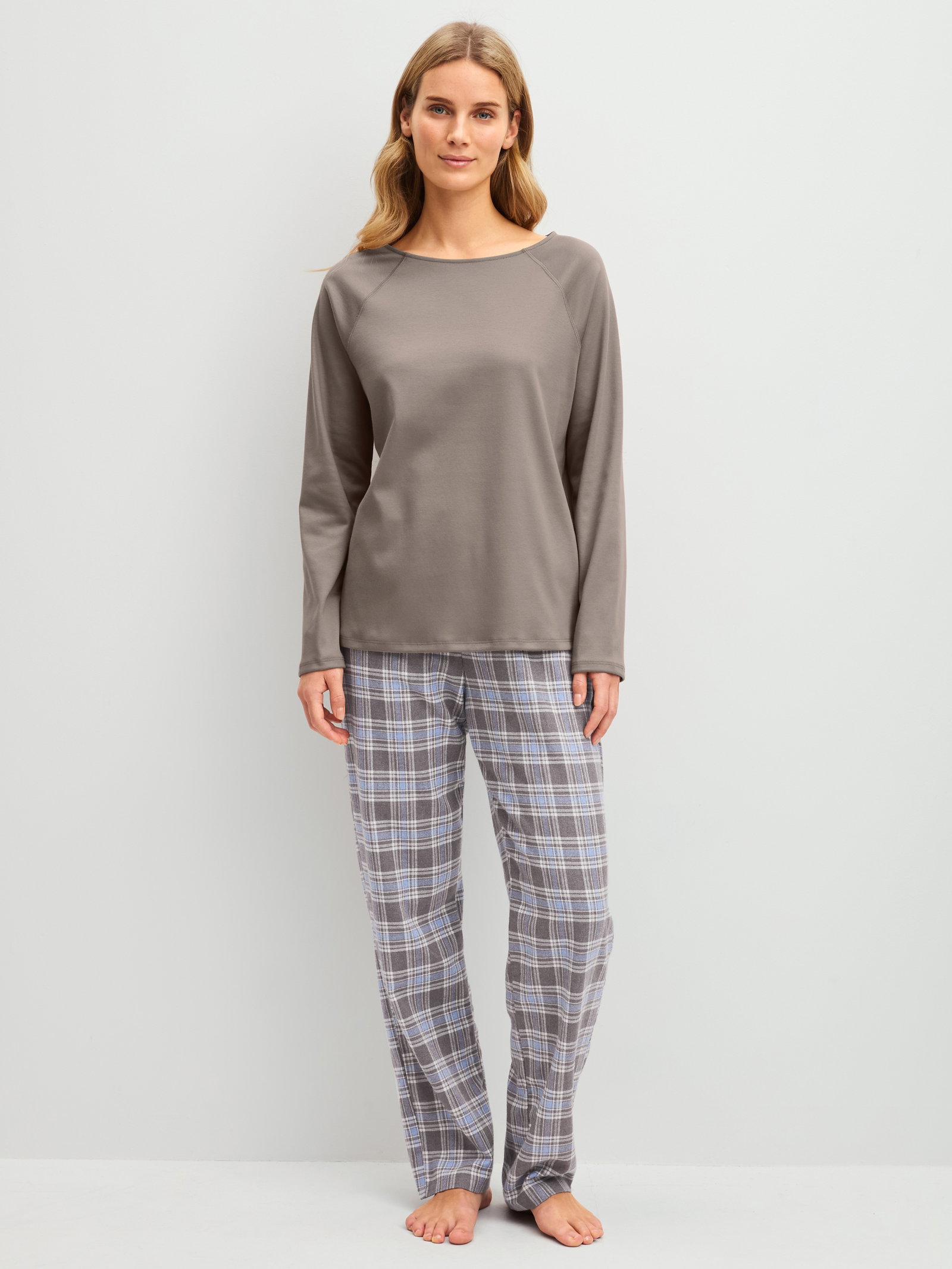 DAMEN Shirt langarm, truffle mousse #3