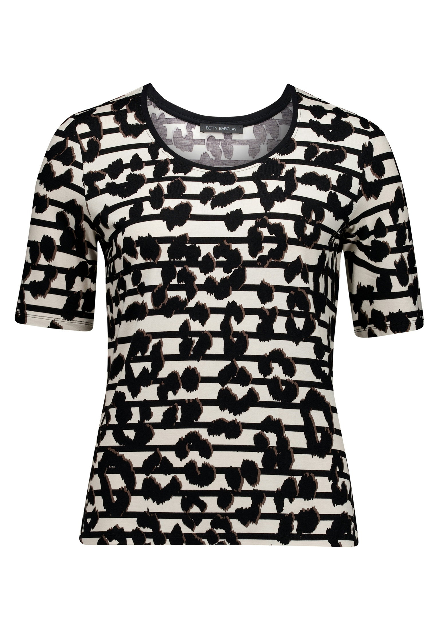 Shirt Kurz 1/2 Arm, Beige/Black #1