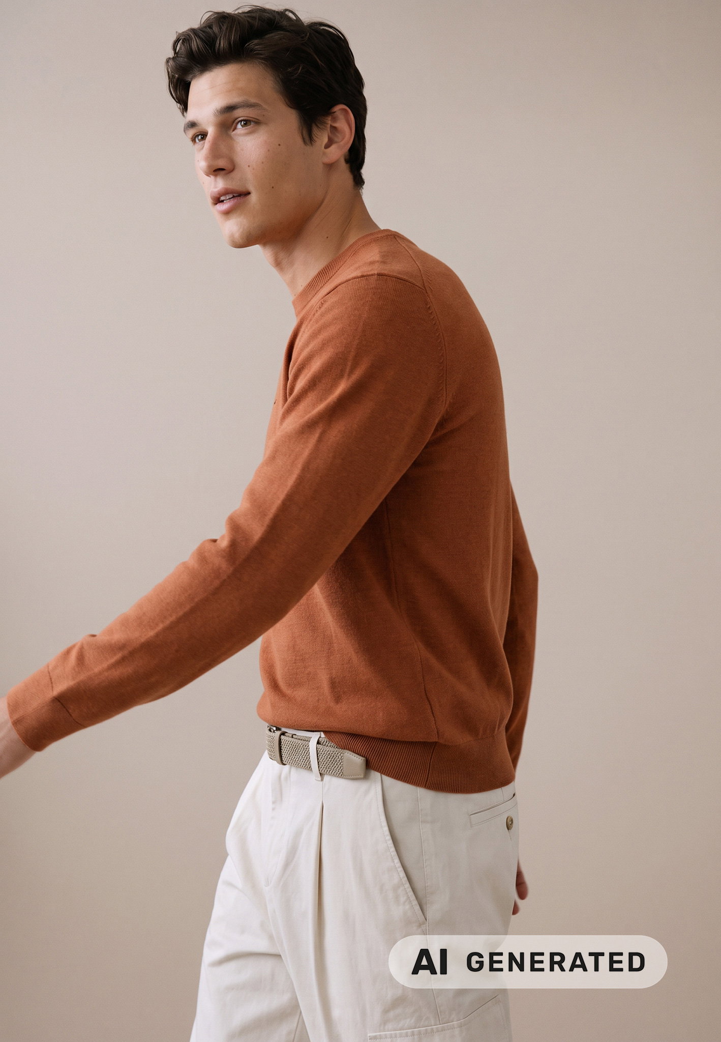 O-Neck, Superfine, sienna #3