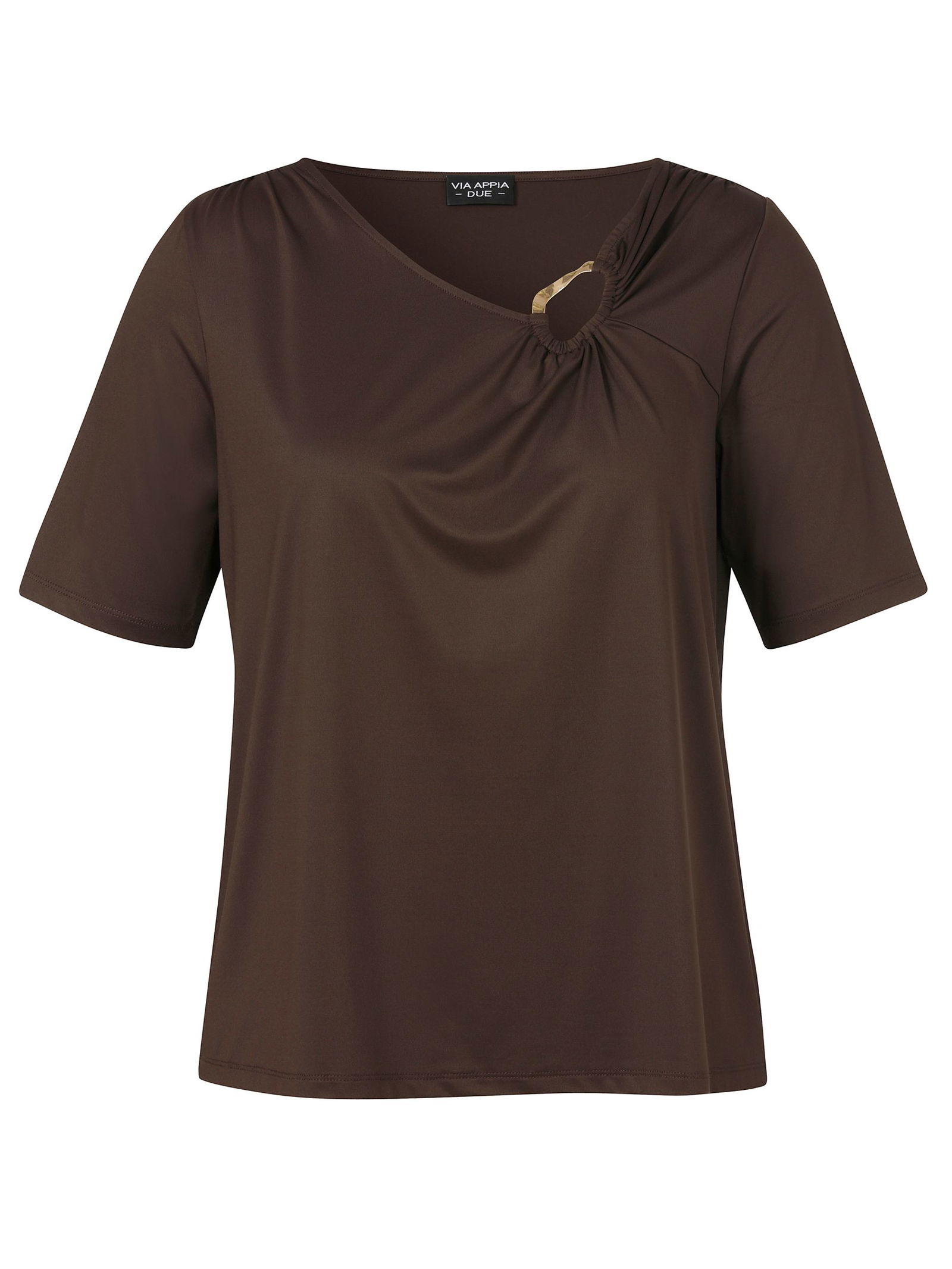 VIA APPIA DUE |  T-Shirt V-Ausschnitt 1/2 Arm Schmuck | 50