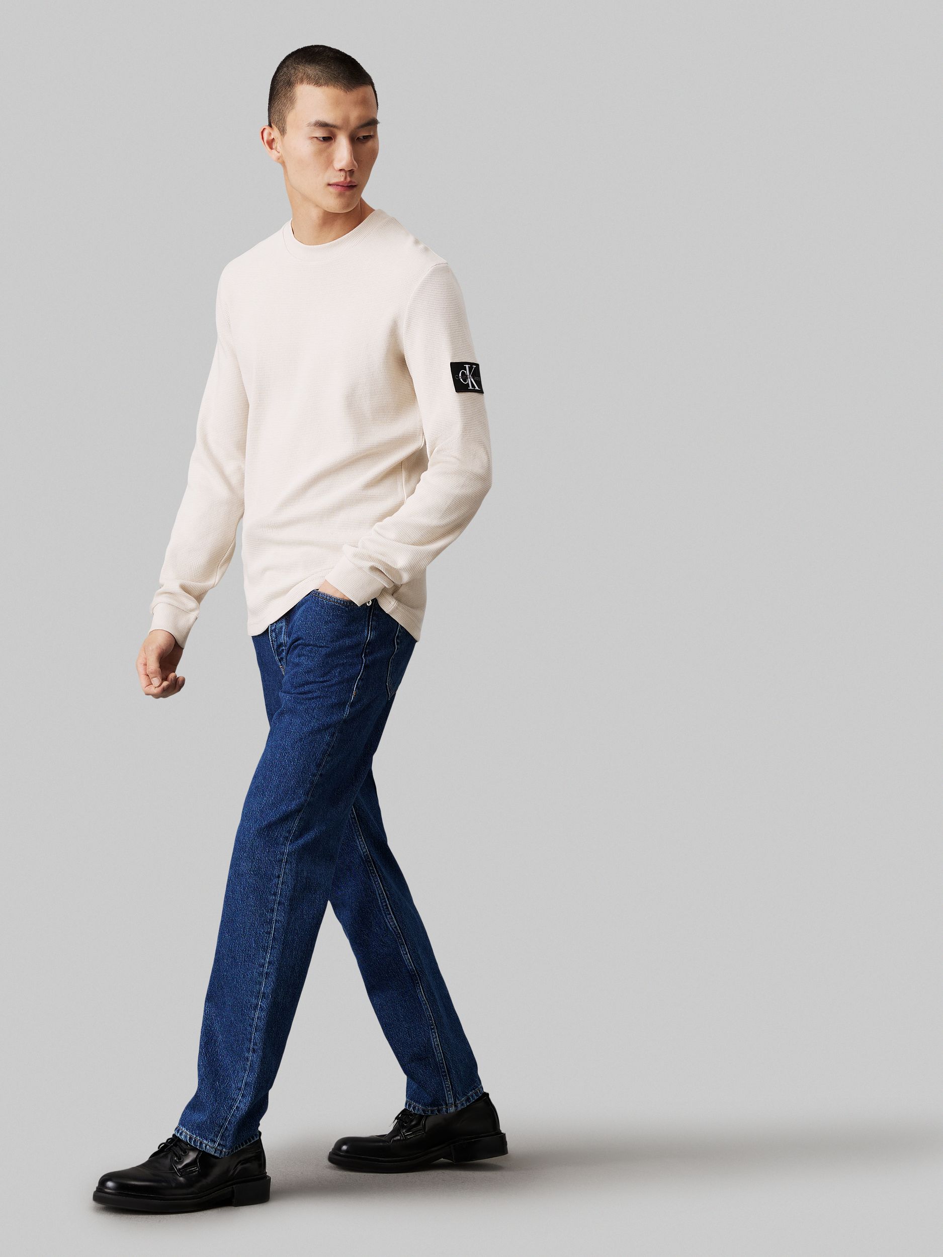 Calvin Klein Jeans |  Calvin Klein Jeans Pullover  | L | eggshell