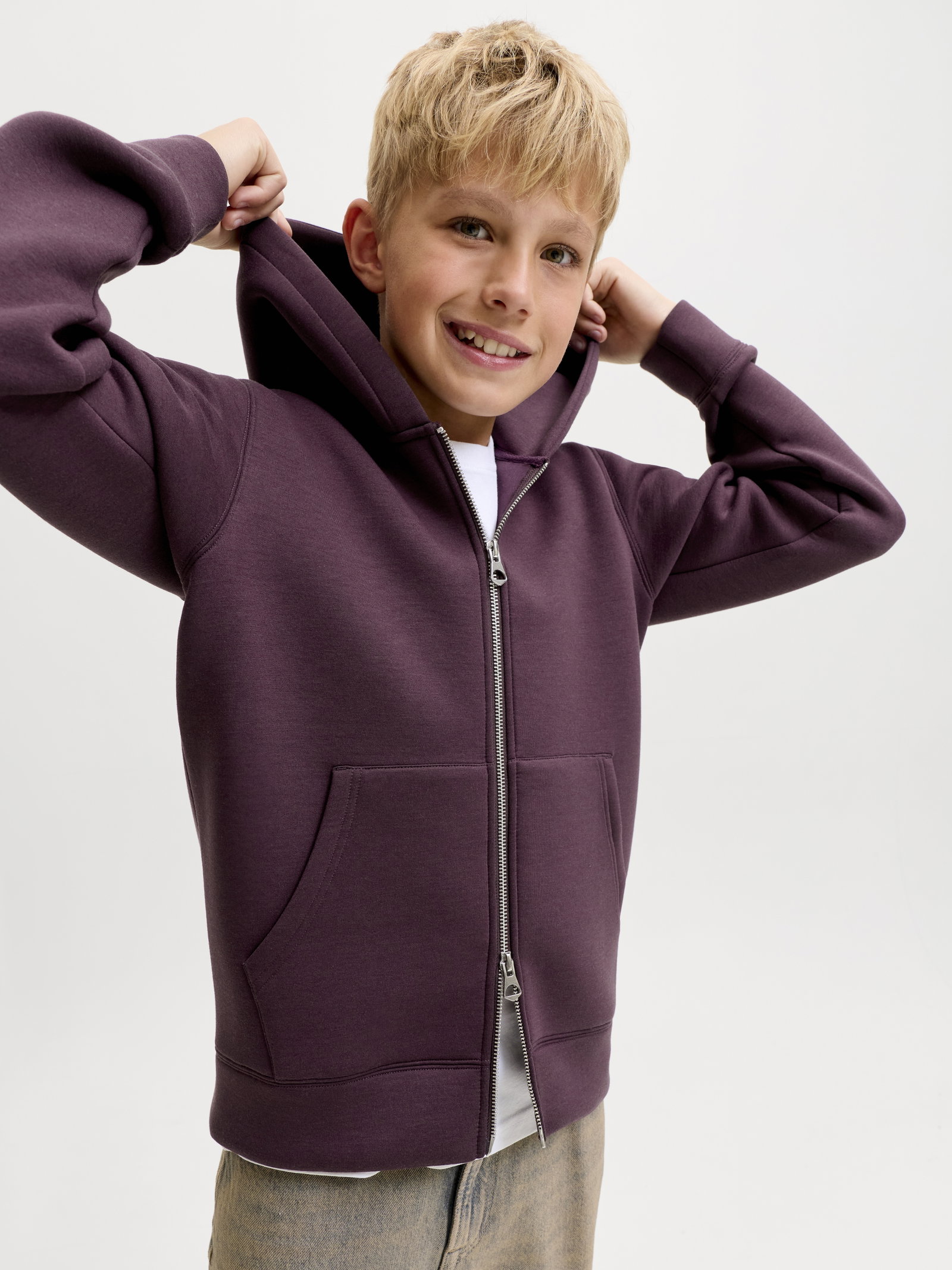 JCOLEGACY SWEAT SCUBA ZIP HOOD NOOS, Fudge #6