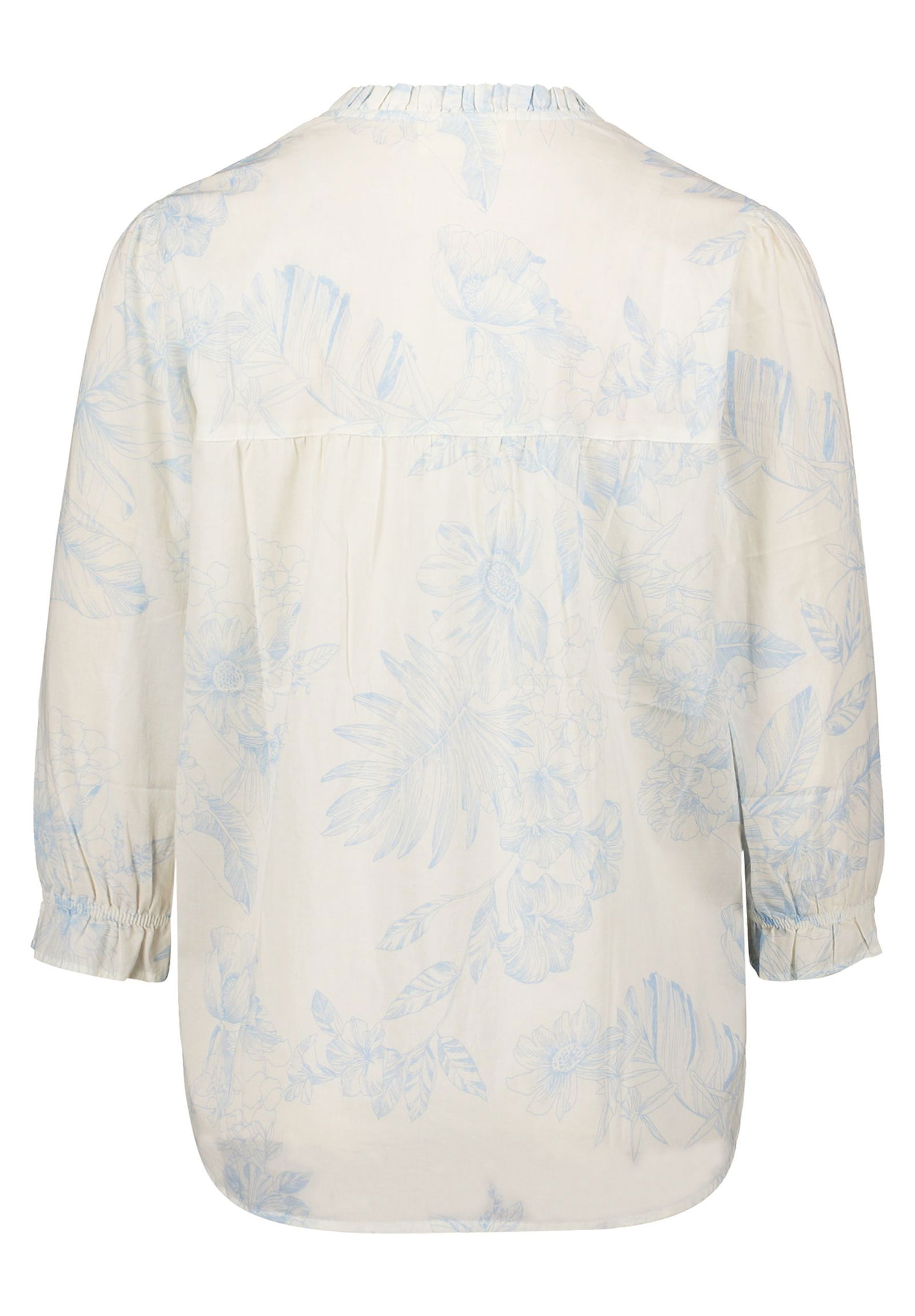 10bda28ee4b803c2b091e9c94525279c | Bluse Kurz 3/4 Arm, White/Blue | 38 | weiß/blau