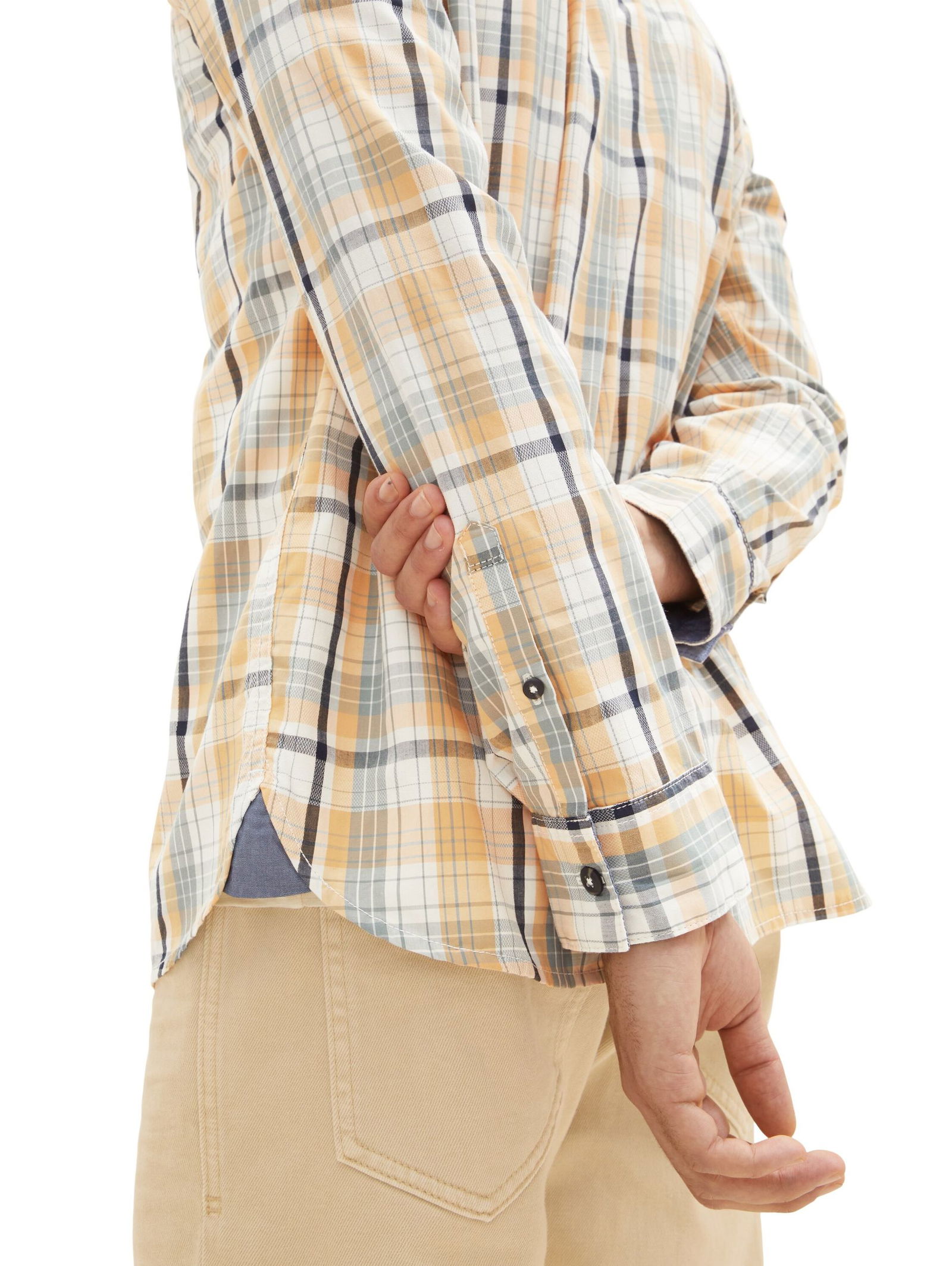 Tom Tailor |  Tom Tailor Hemd Regular Fit  | XXL | orange green check