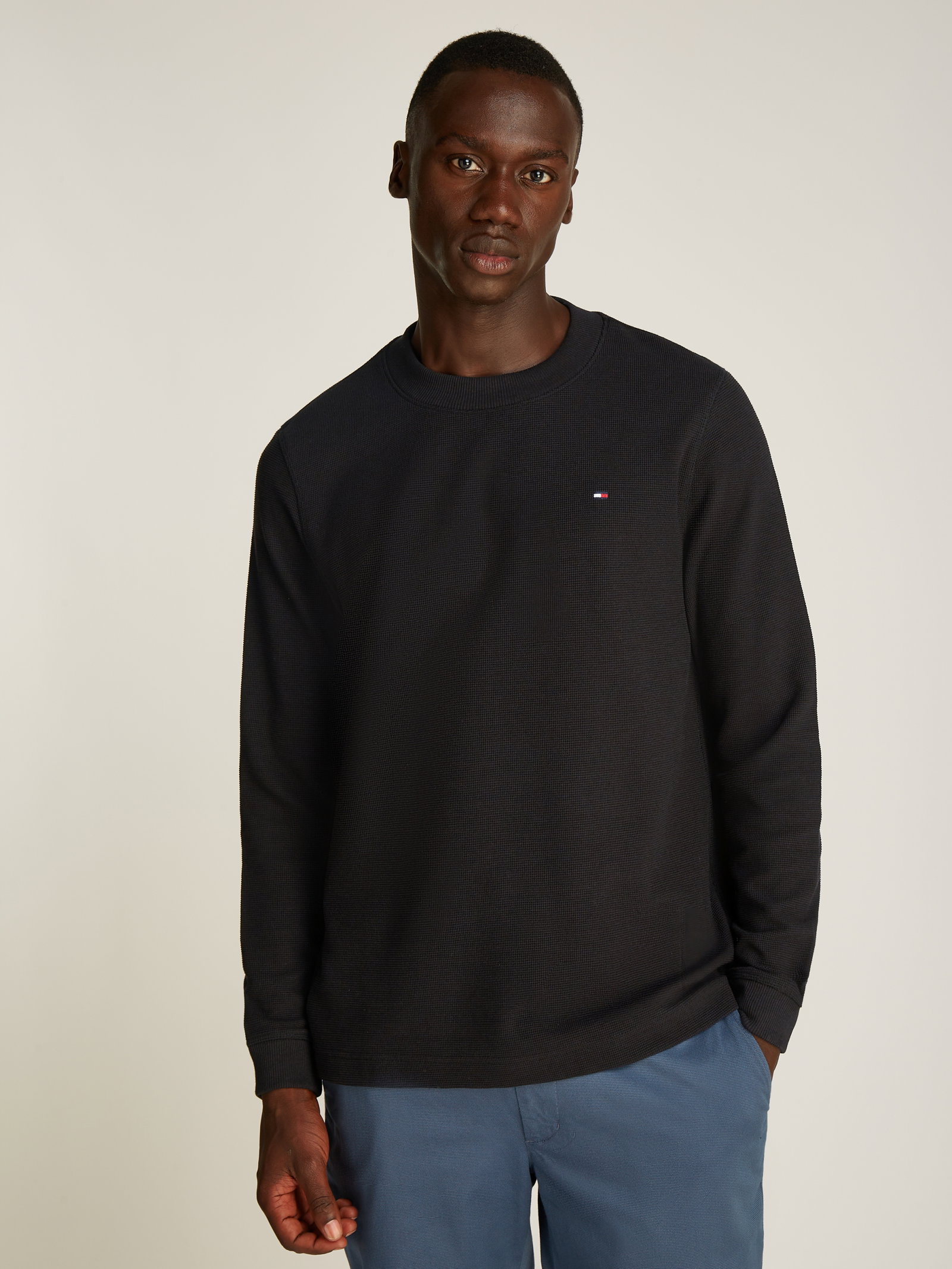 TEXTURED LS TEE, BLACK #11