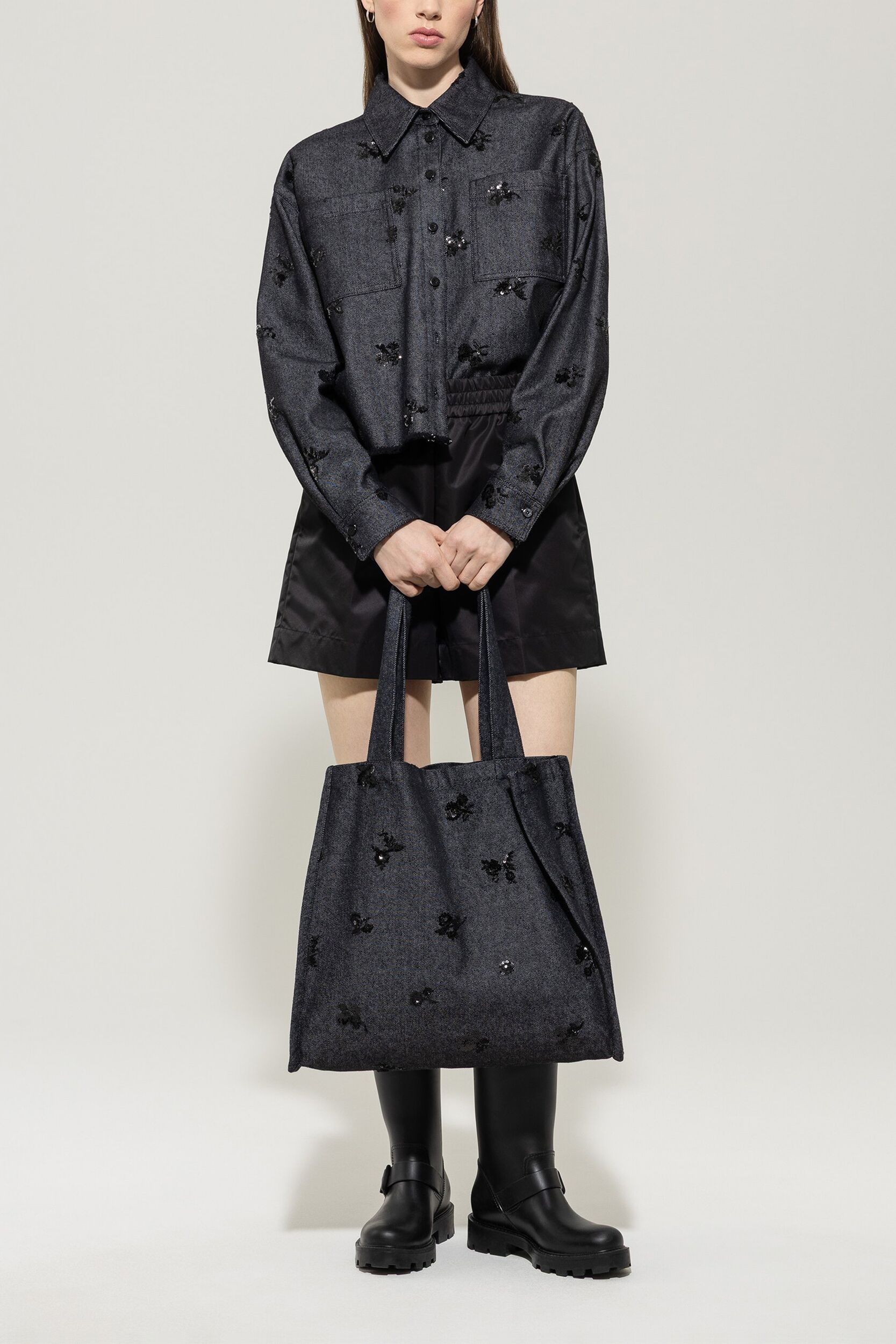 Luisa Cerano |  Luisa Cerano Jeansjacke  | 38 | salt and pepper