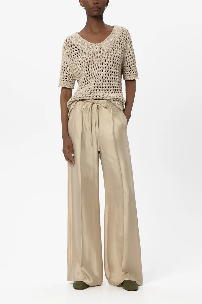 Luisa Cerano Pailletten-Netzstrick-Pullover #1