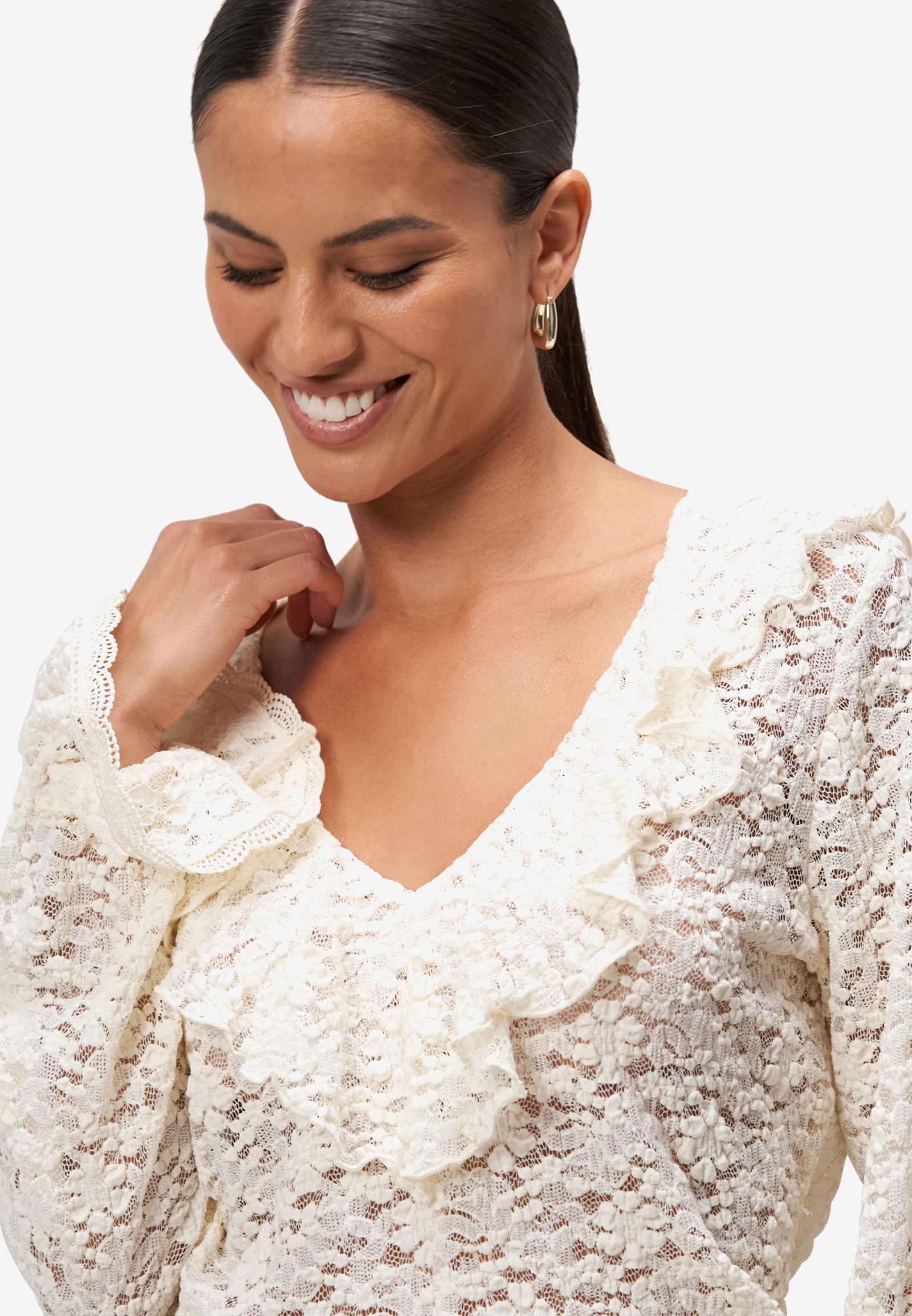 Zero |  Zero Druckbluse  | 36 | eggnog