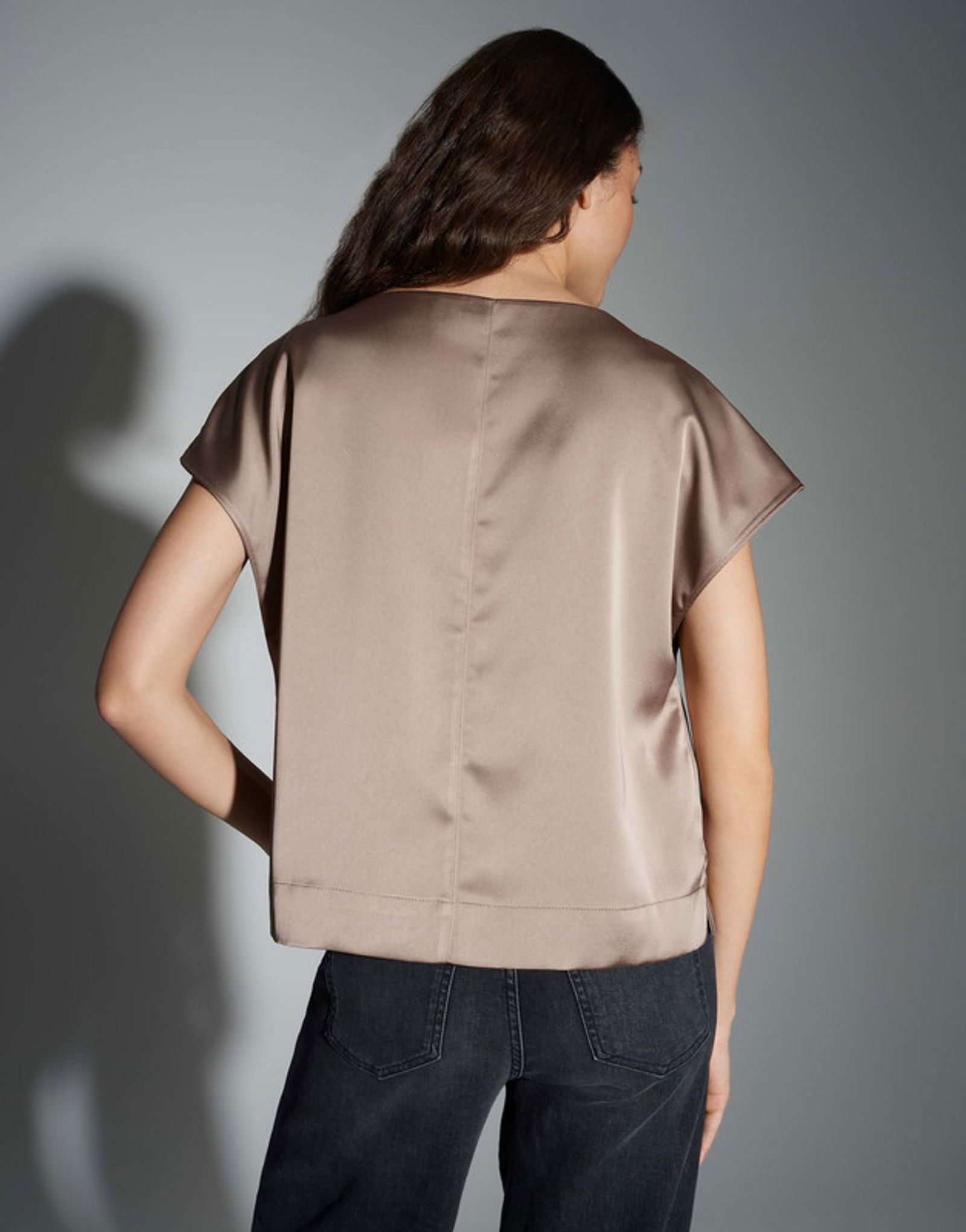 Opus |  Opus Druckbluse  | 38 | warm taupe