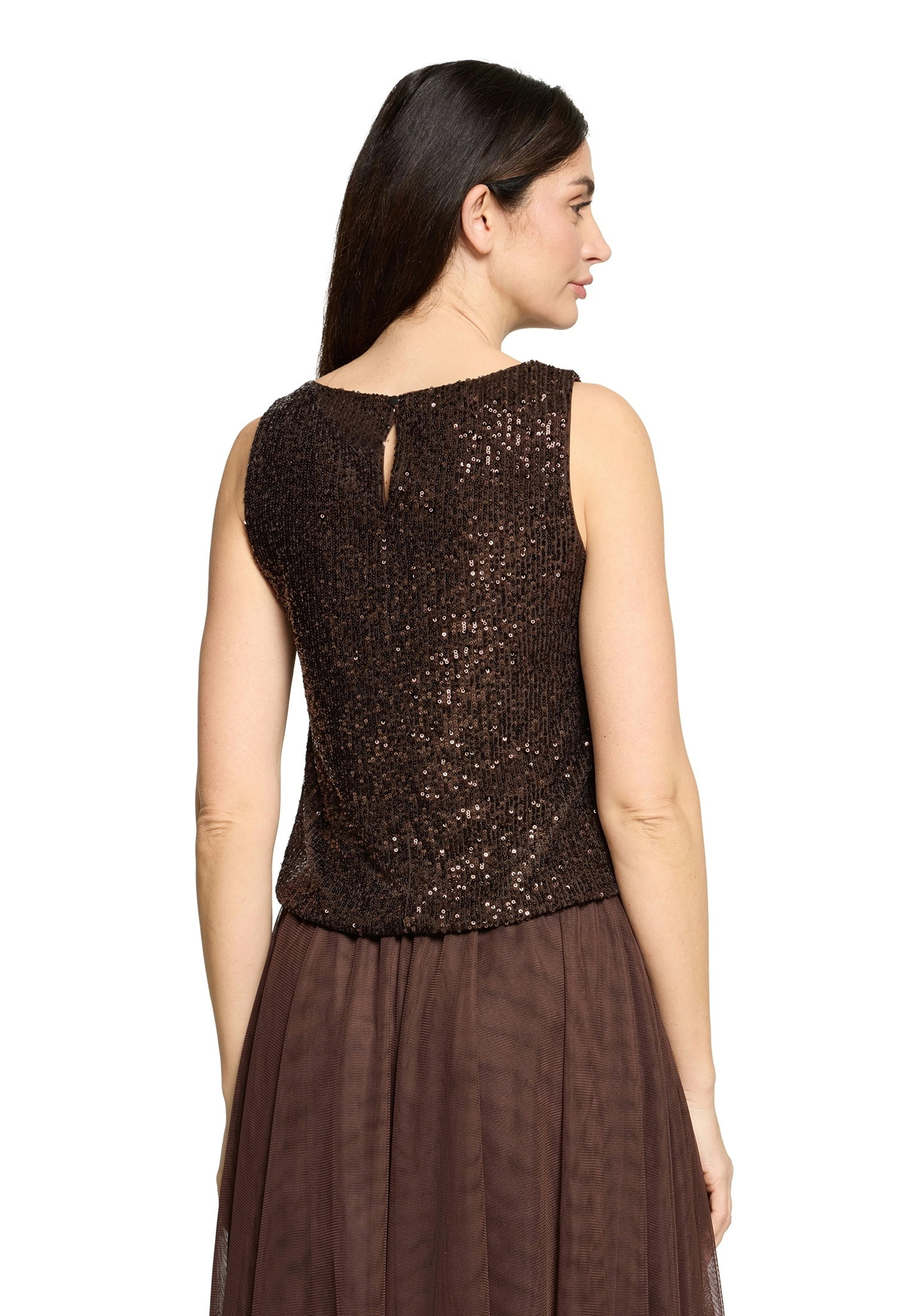 Shirt Kurz ohne Arm, Espresso Brown #4