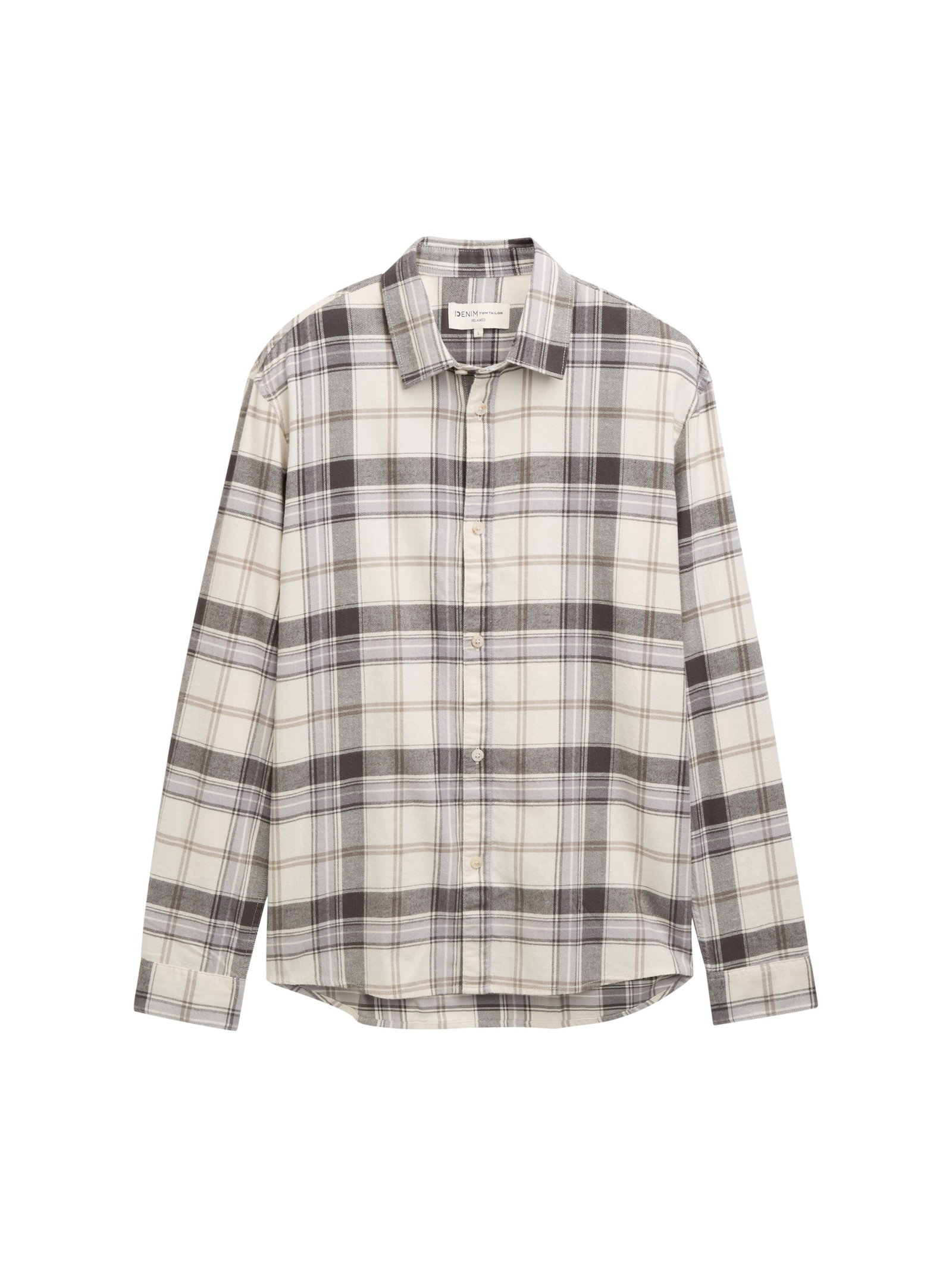 relaxed checked shirt, off white check #1