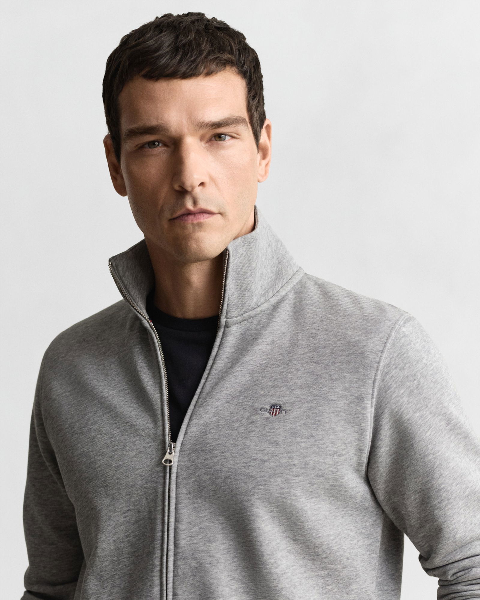 Gant | Gant Sweatjacke "Shield" | XXXL | grey melange