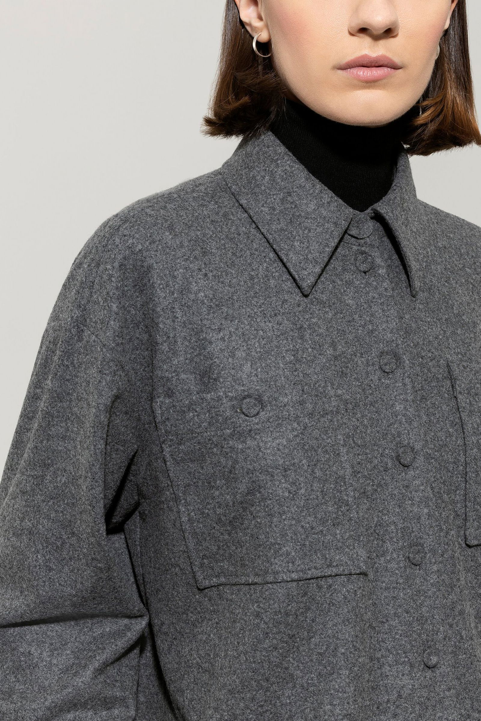 Luisa Cerano | Luisa Cerano Hemdbluse | 42 | dark grey melange